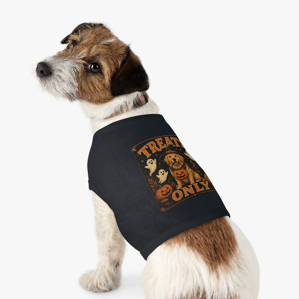 Halloween Dog Tank Top - "Treats Only" Pumpkin Puppy Pet Tank