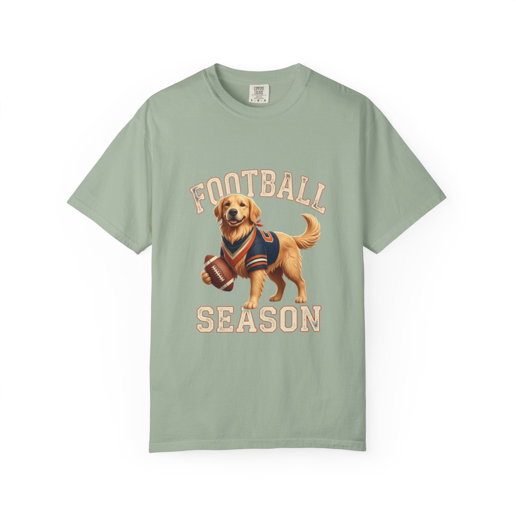 Football Season T-Shirt — Golden Retriever with Football