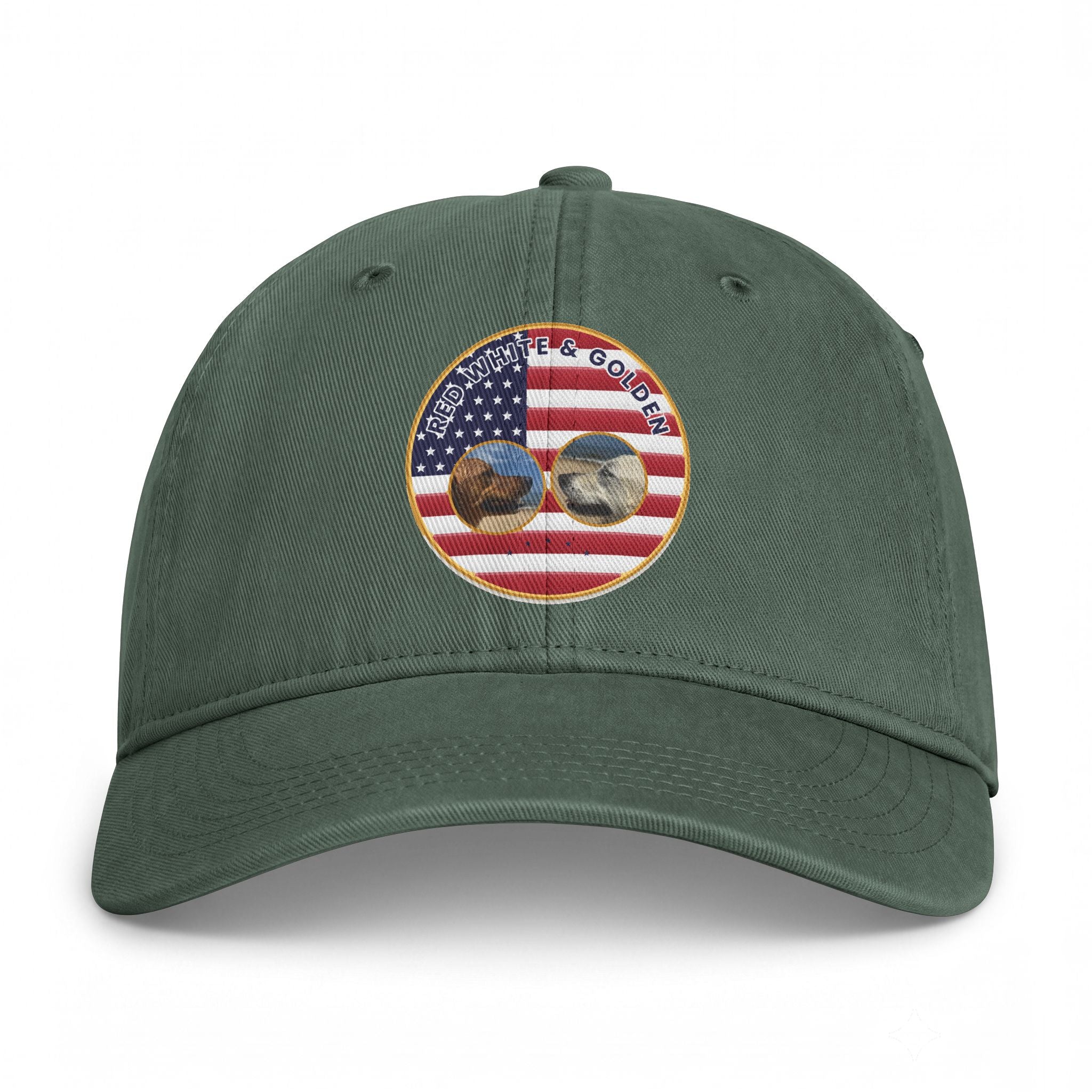 Golf & Golfers American Flag Patch Cap — Coastal Washed Baseball Hat