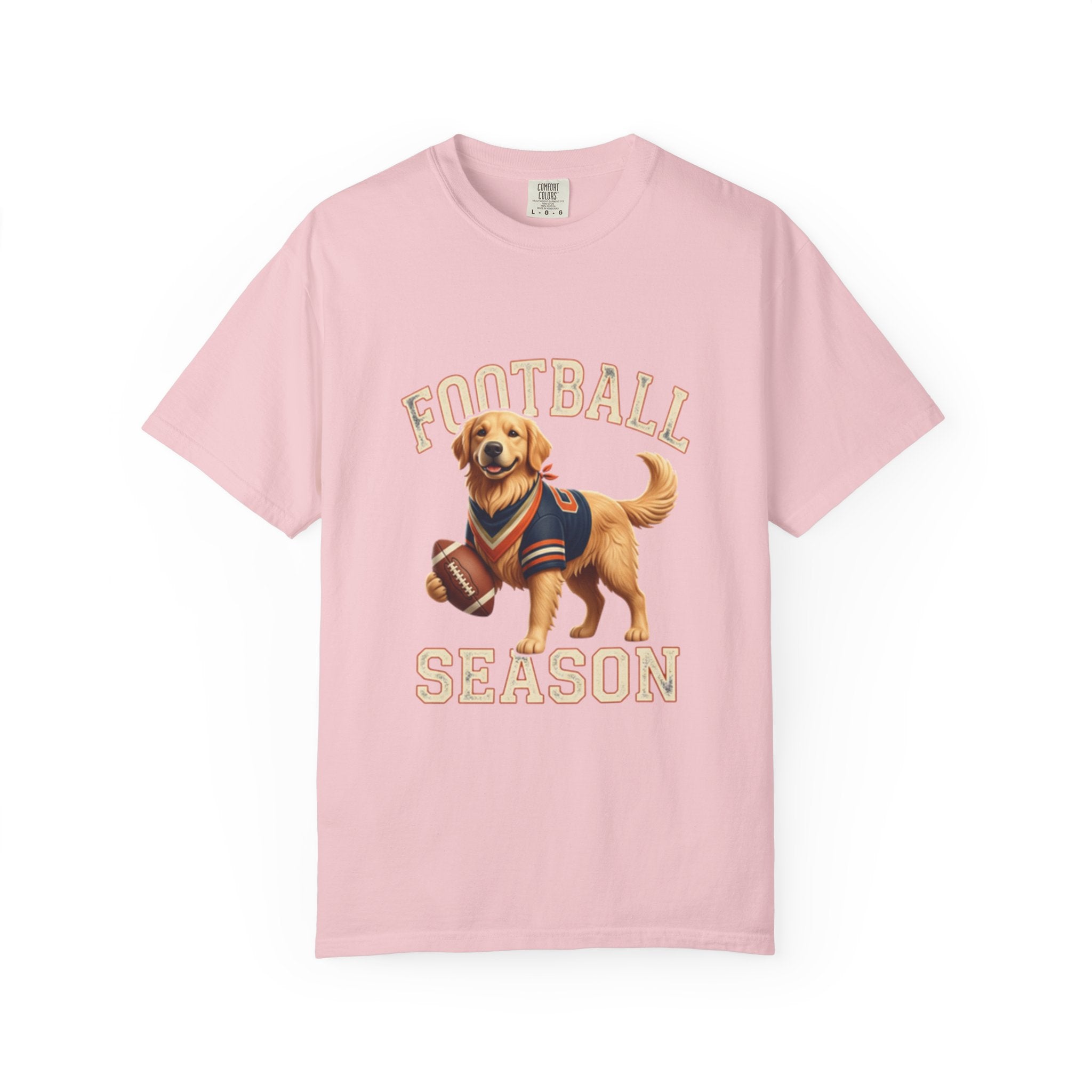 Football Season T-Shirt — Golden Retriever with Football