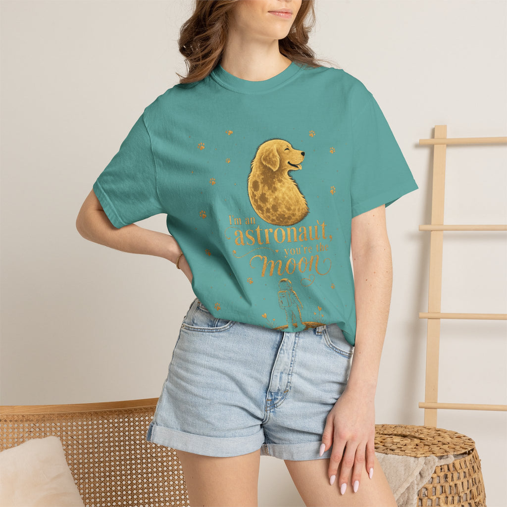 Astronaut & Moon Dog T-Shirt — "I'm an Astronaut, You're the Moon" Cute Space Dog Tee