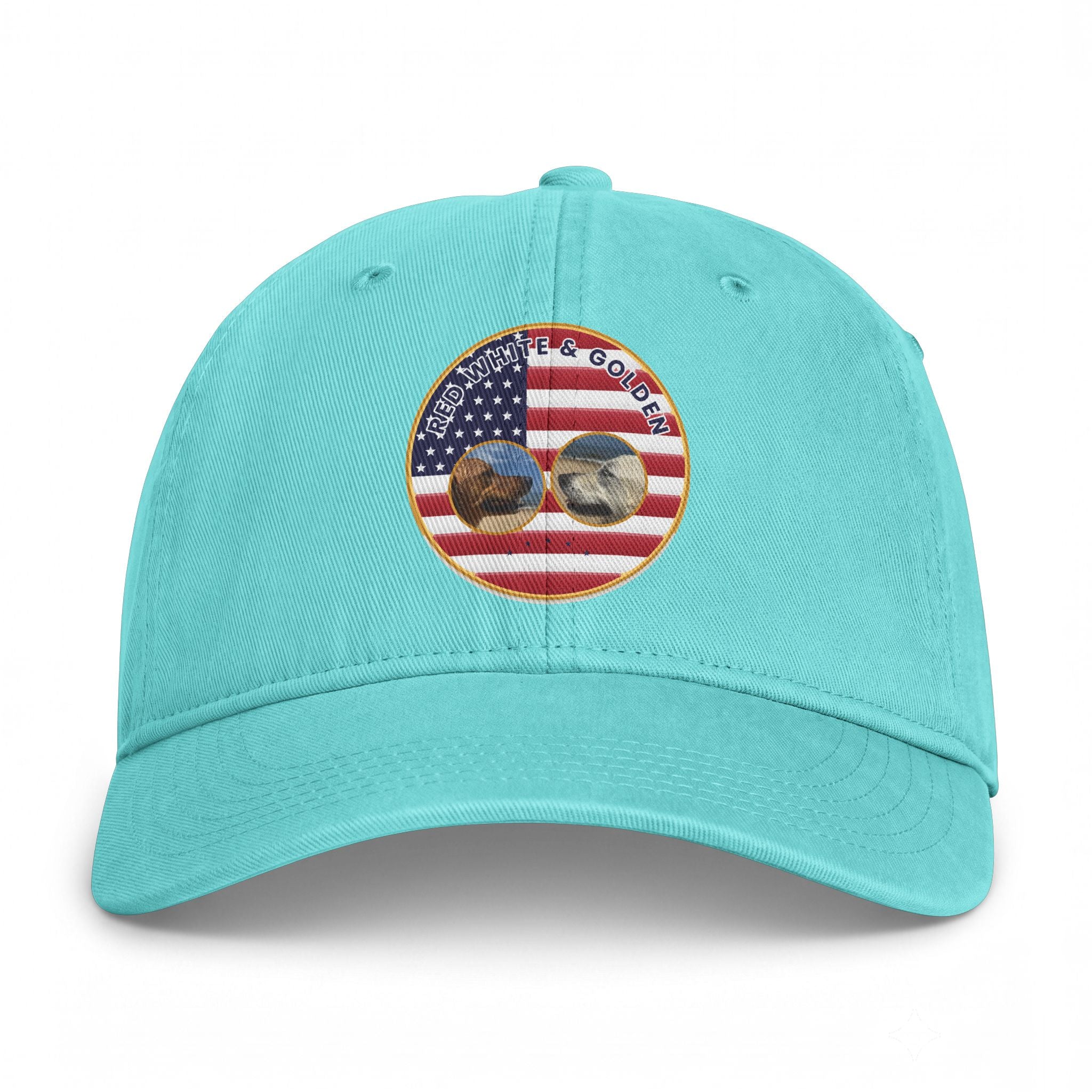Golf & Golfers American Flag Patch Cap — Coastal Washed Baseball Hat