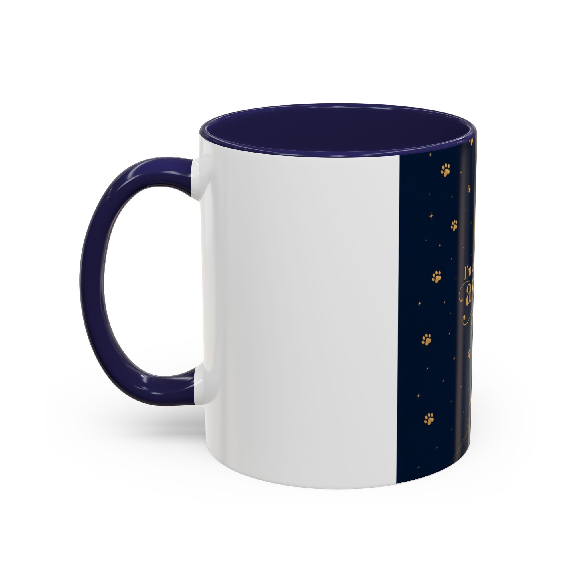 Accent Coffee Mug — “I’m an Astronaut, You’re the Moon” Dog Moonlight Design