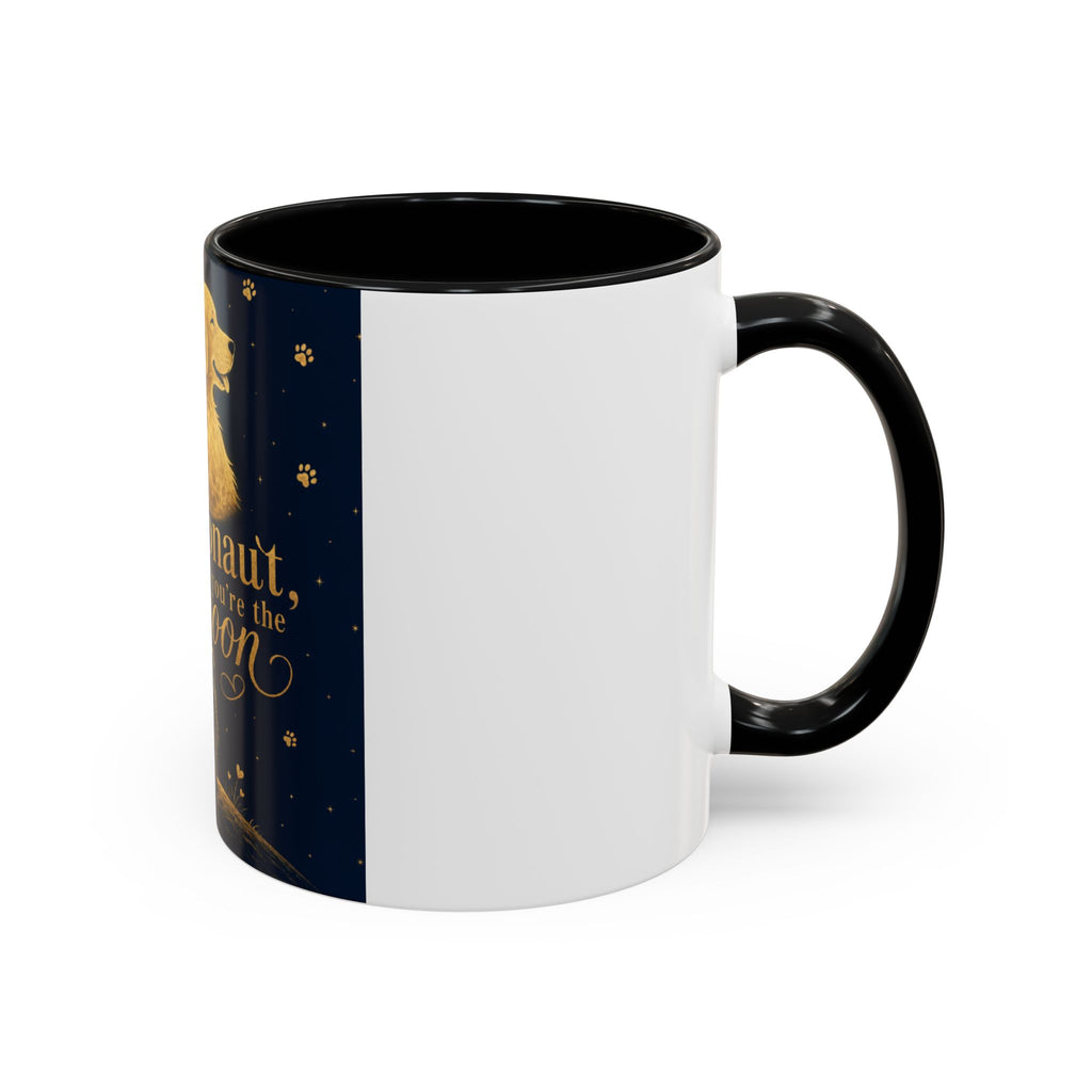 Accent Coffee Mug — “I’m an Astronaut, You’re the Moon” Dog Moonlight Design