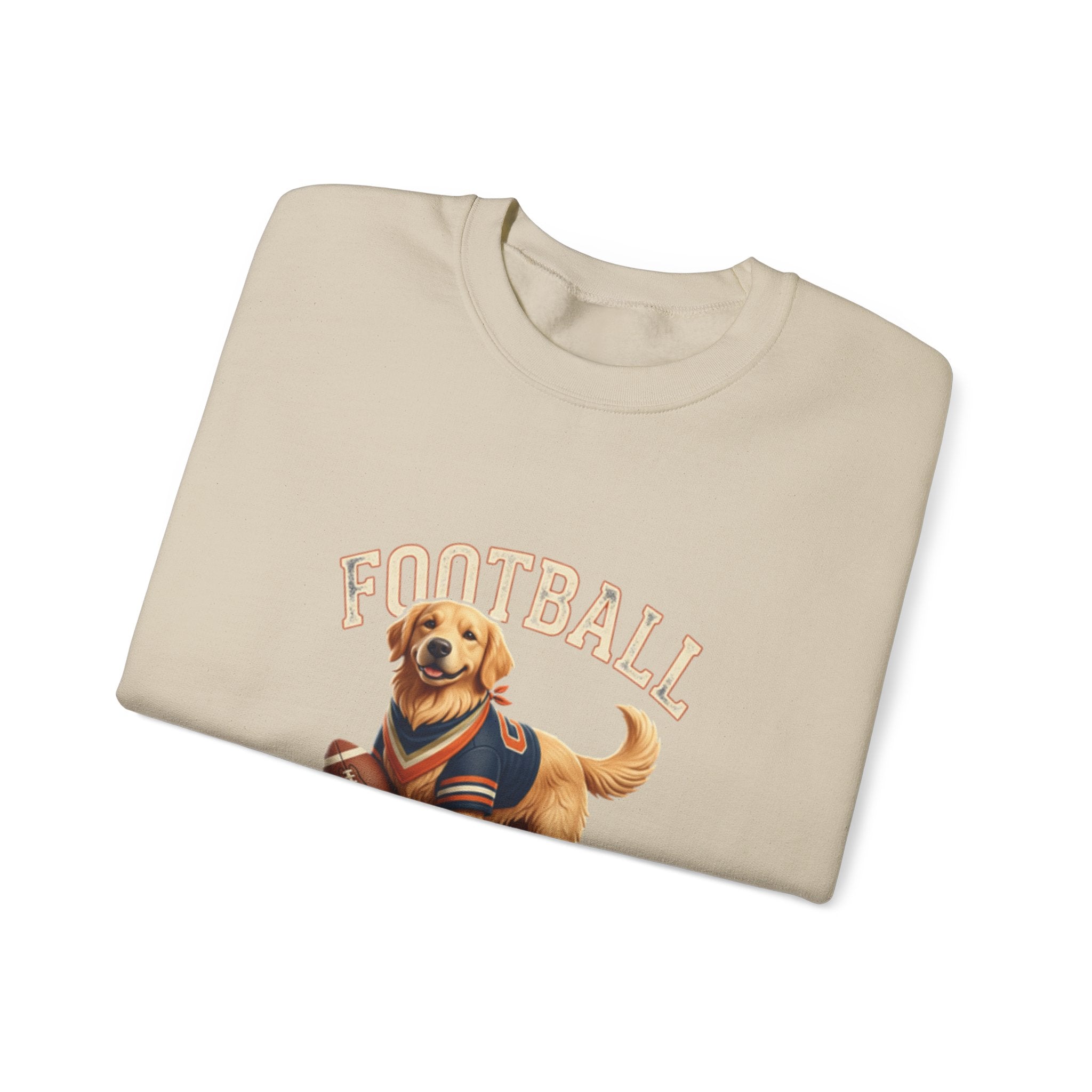 Football Season Sweatshirt — Cute Golden Retriever Dog Jersey Crewneck