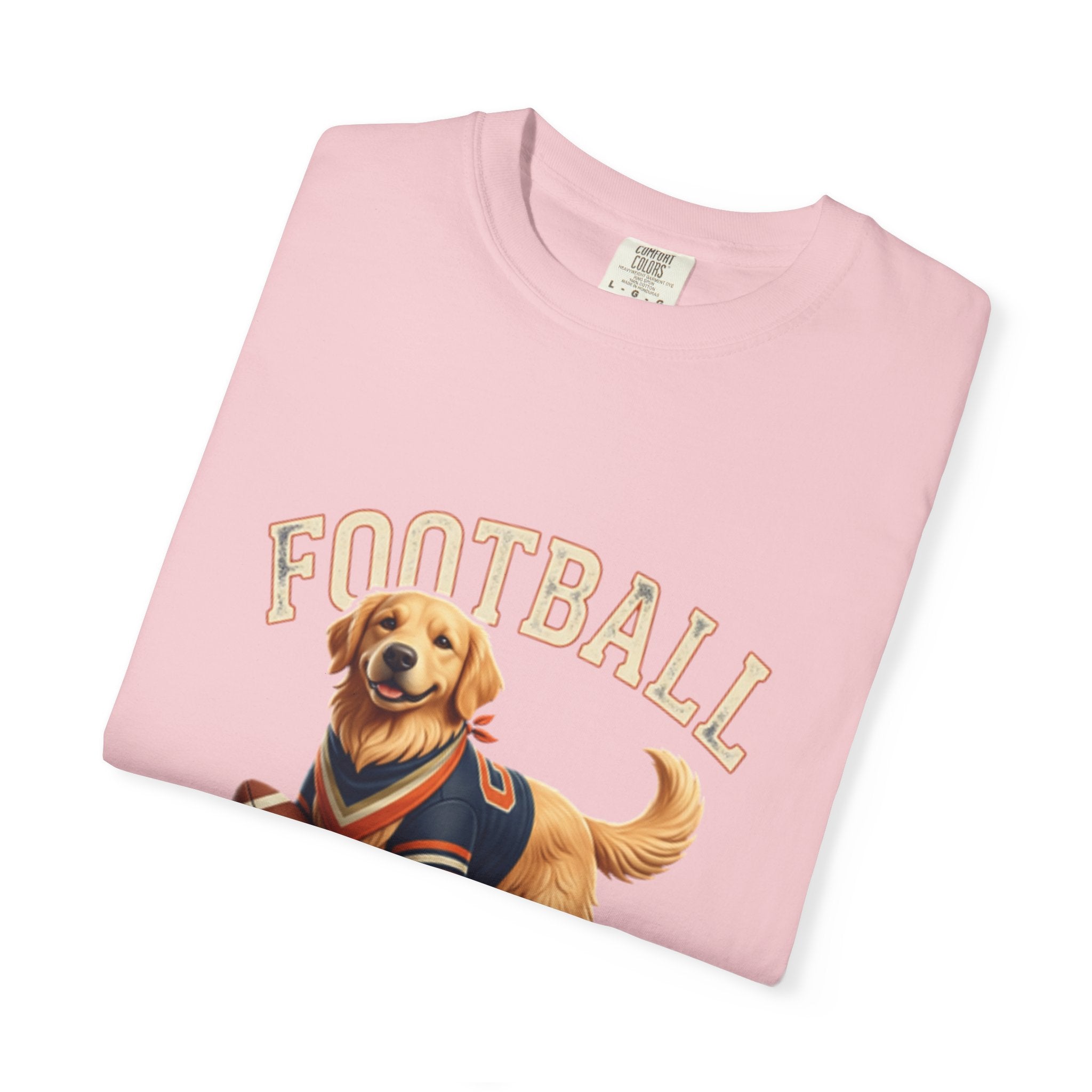 Football Season T-Shirt — Golden Retriever with Football
