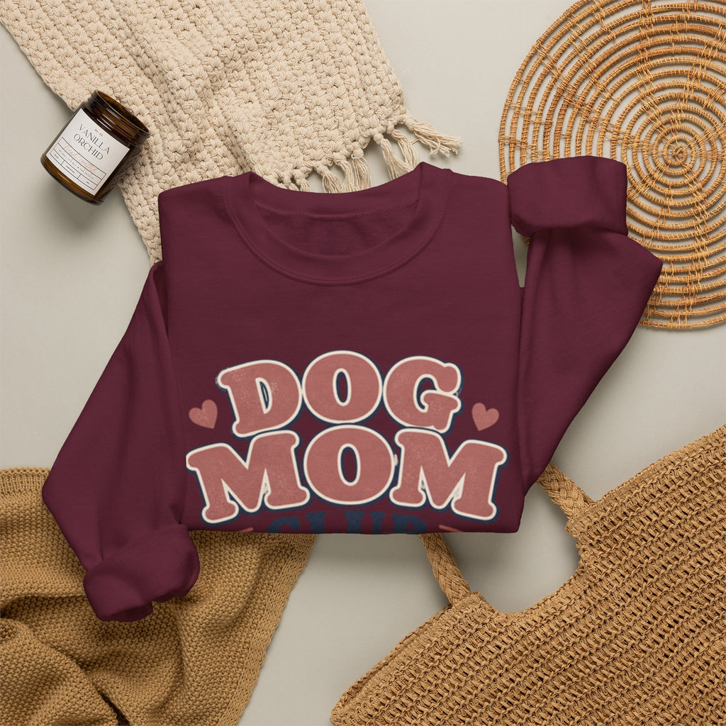 Dog Mom Club Sweatshirt — Cozy Crewneck for Dog Lovers
