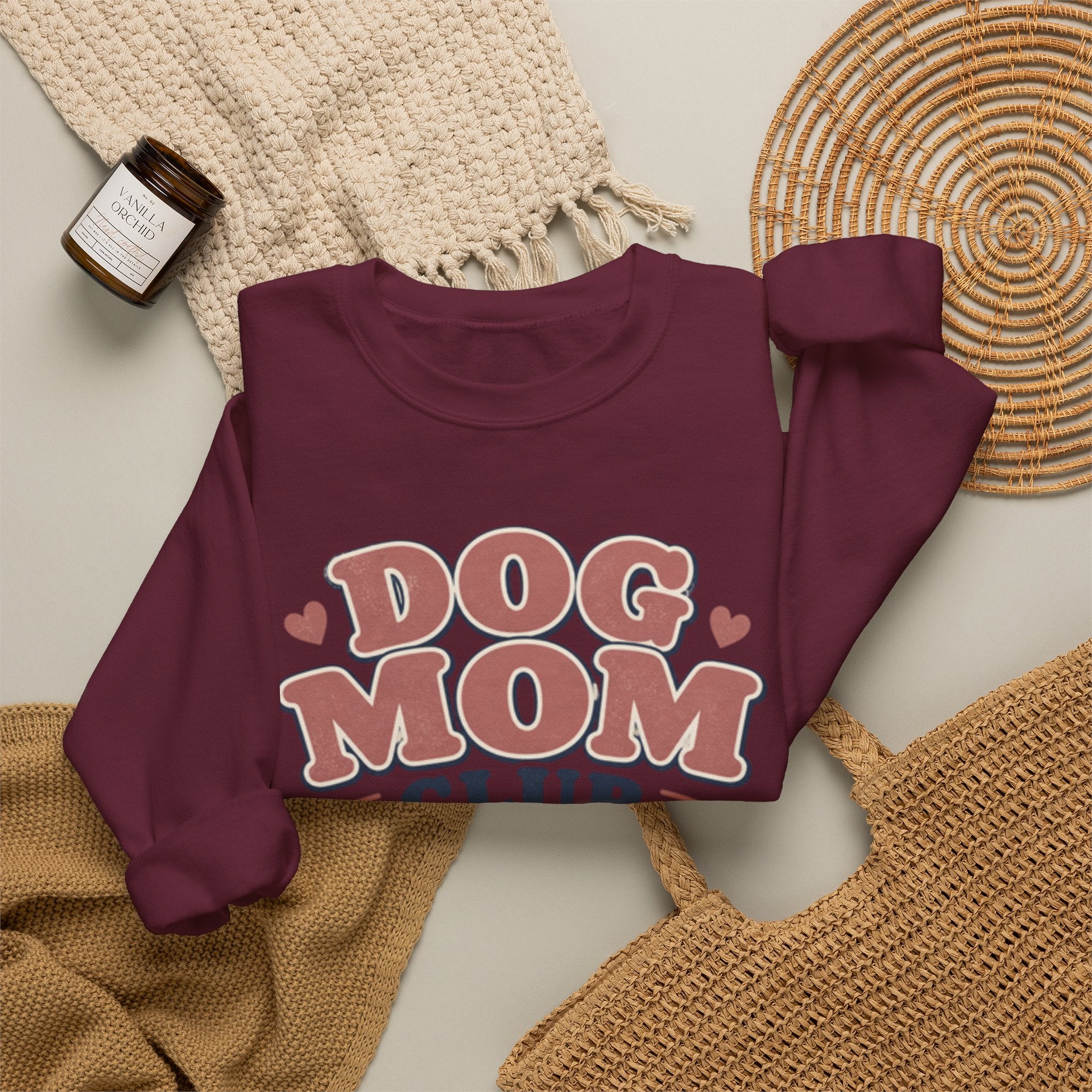 Dog Mom Club Sweatshirt — Cozy Crewneck for Dog Lovers
