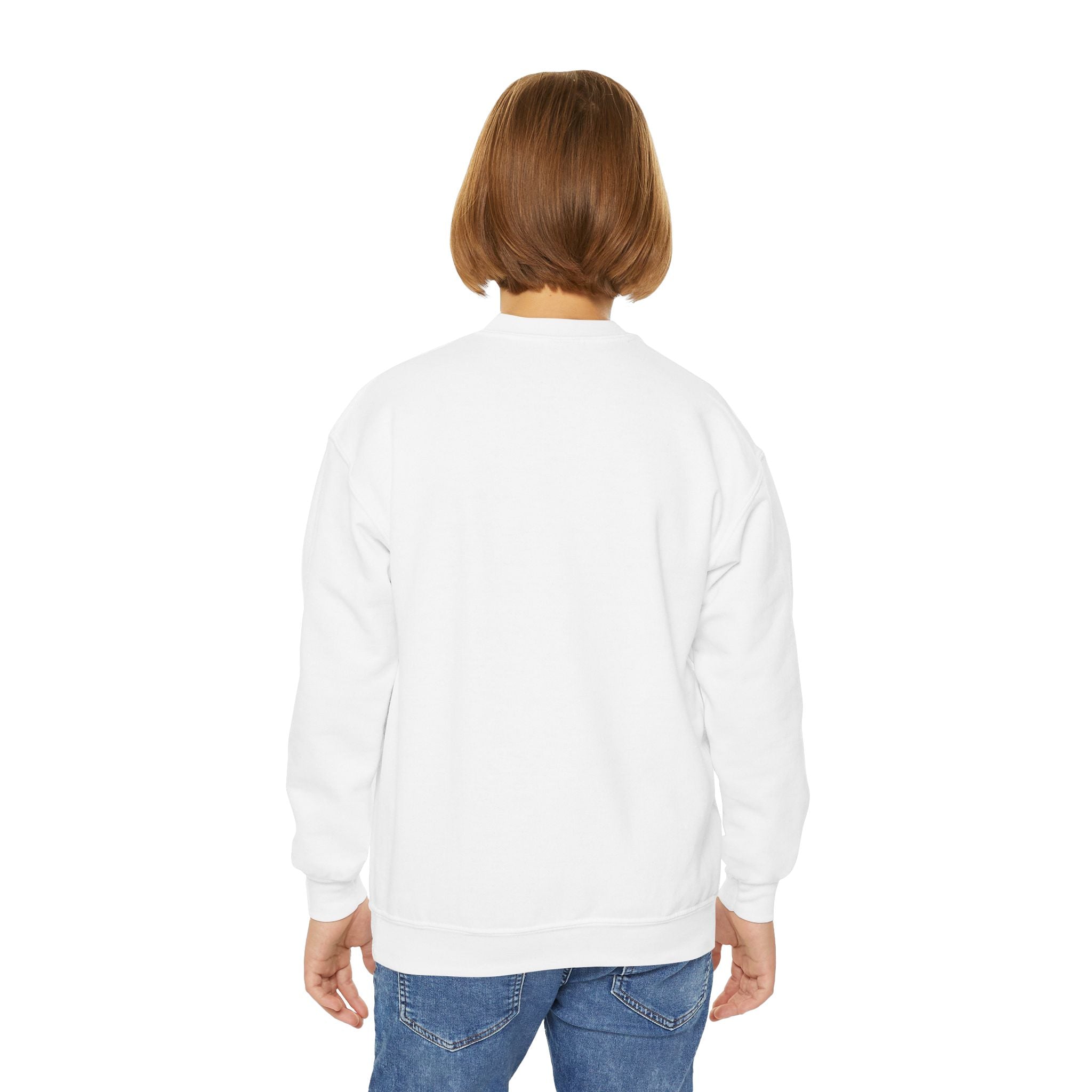 Youth Crewneck Sweatshirt - "Astronauts in the Moon" Cute Golden Bear & Moon Kids Pullover