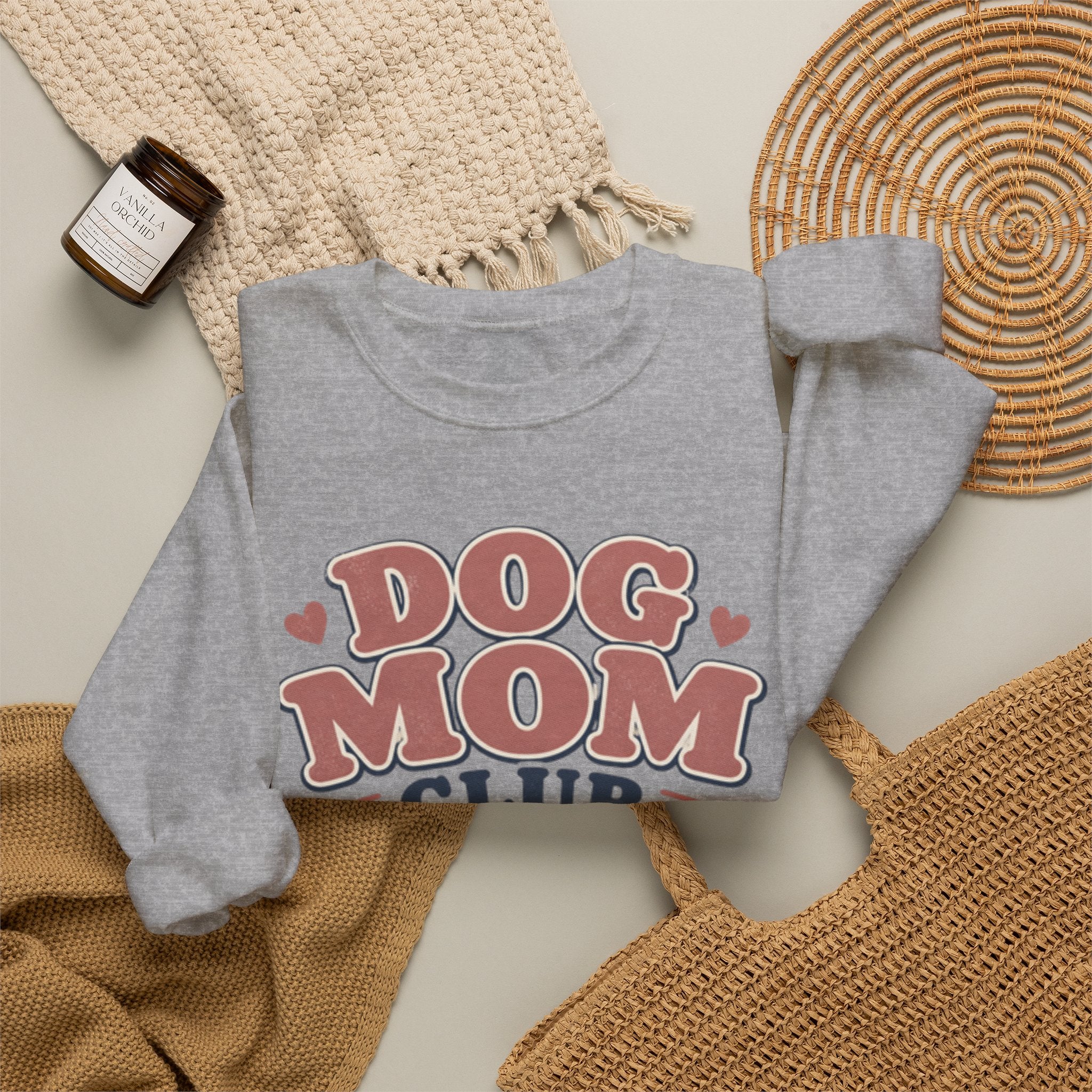 Dog Mom Club Sweatshirt — Cozy Crewneck for Dog Lovers