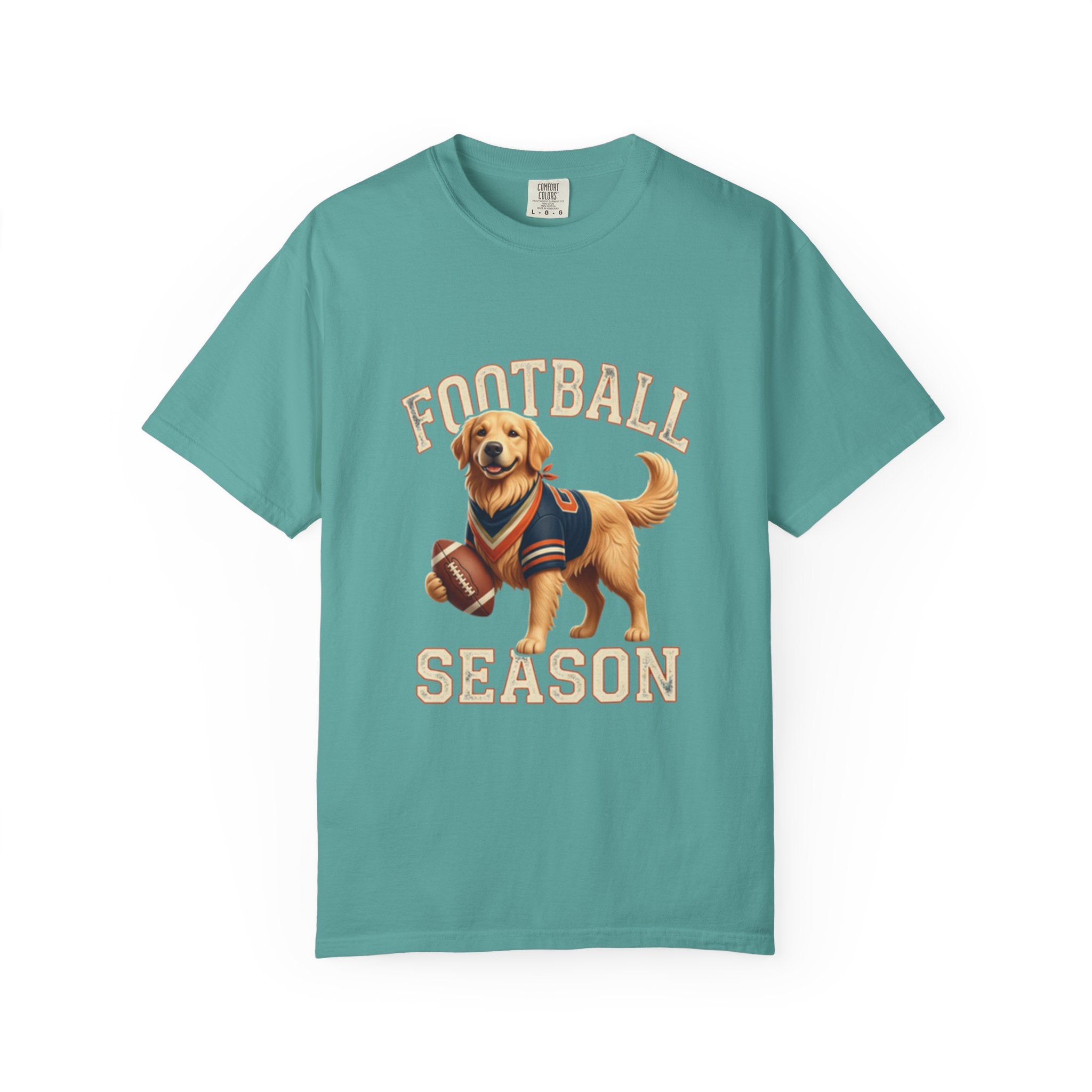 Football Season T-Shirt — Golden Retriever with Football