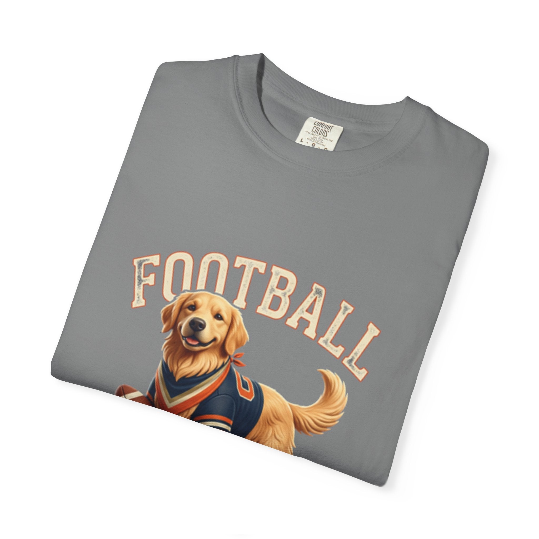 Football Season T-Shirt — Golden Retriever with Football