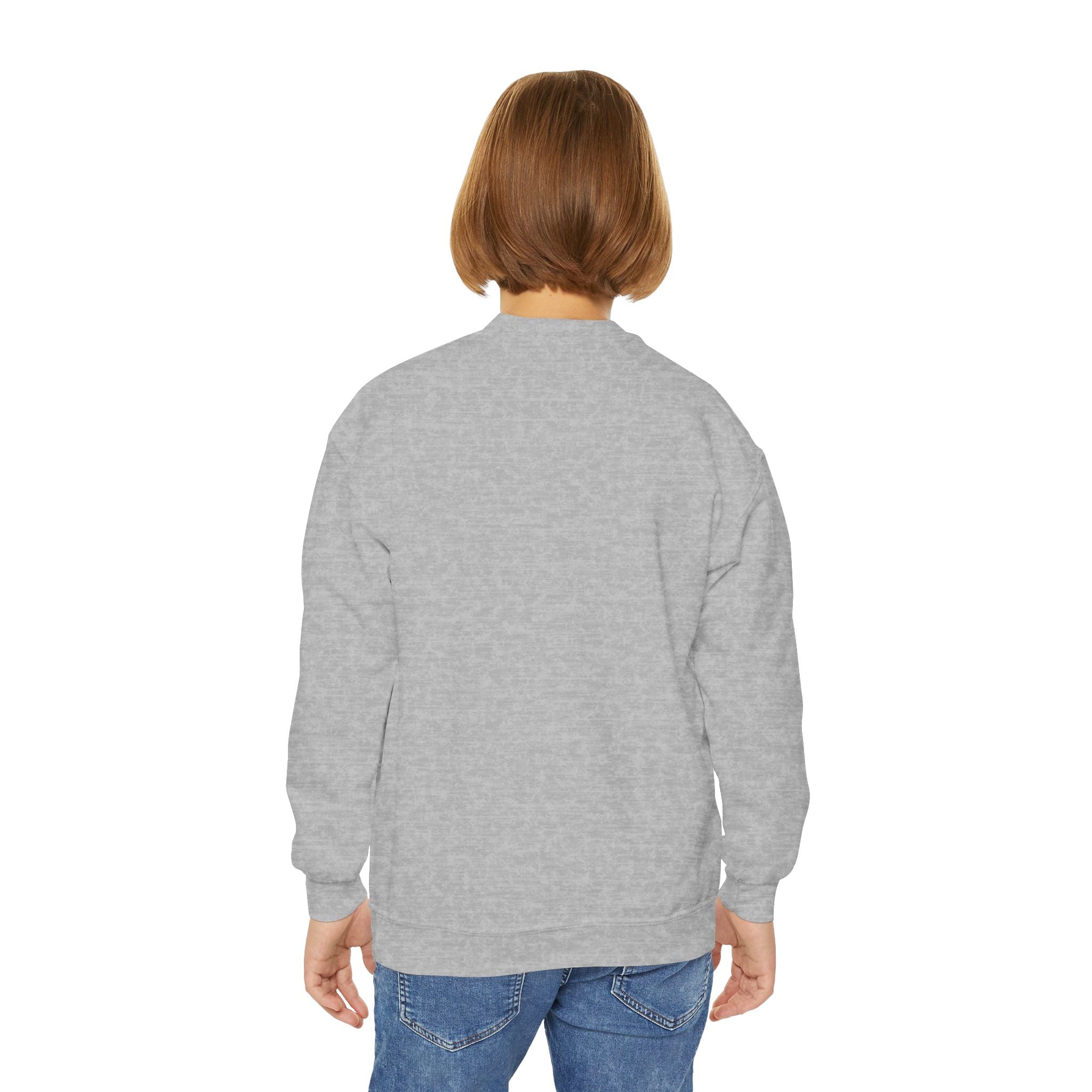 Youth Crewneck Sweatshirt - "Astronauts in the Moon" Cute Golden Bear & Moon Kids Pullover