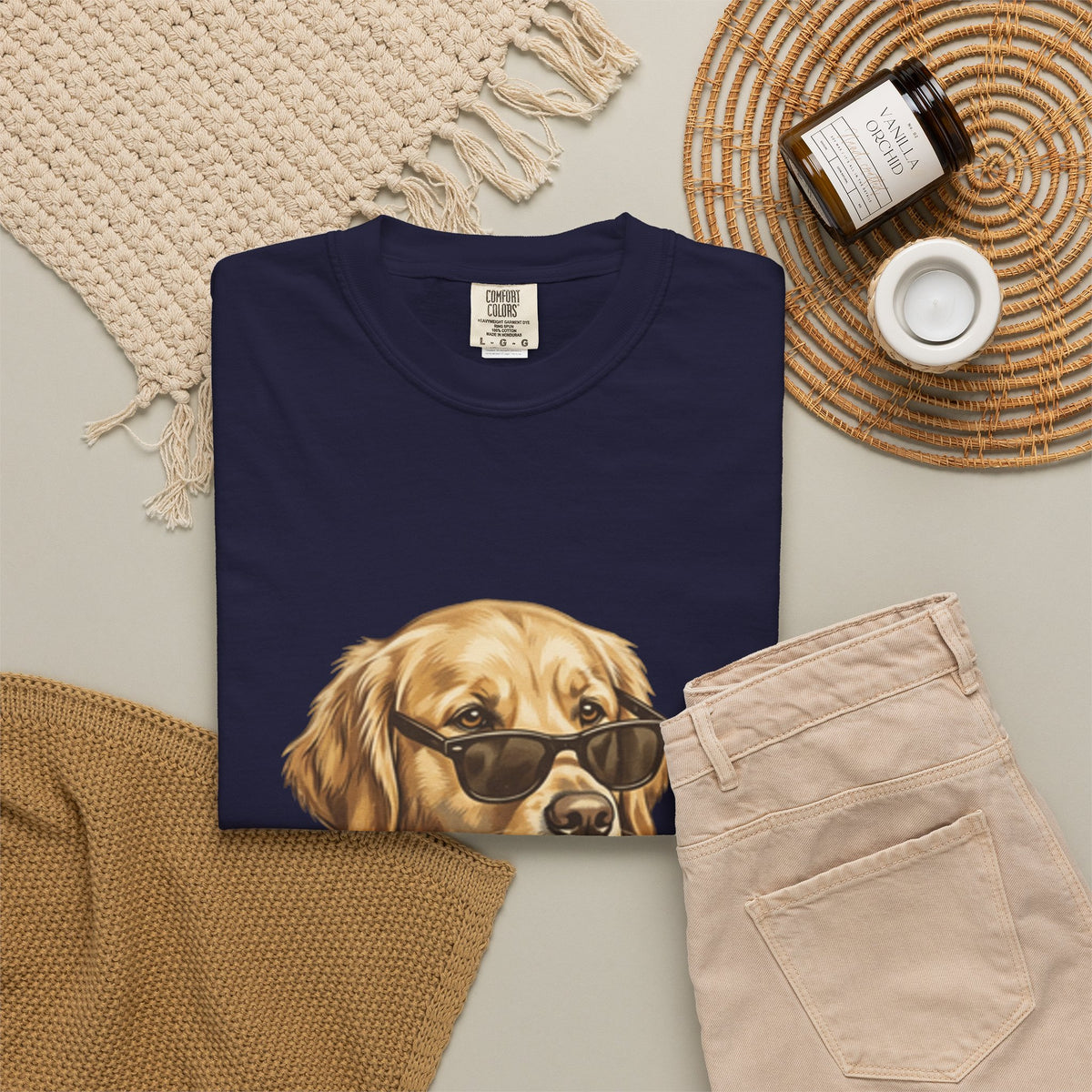 Bruh Sunglasses Golden Retriever T-Shirt