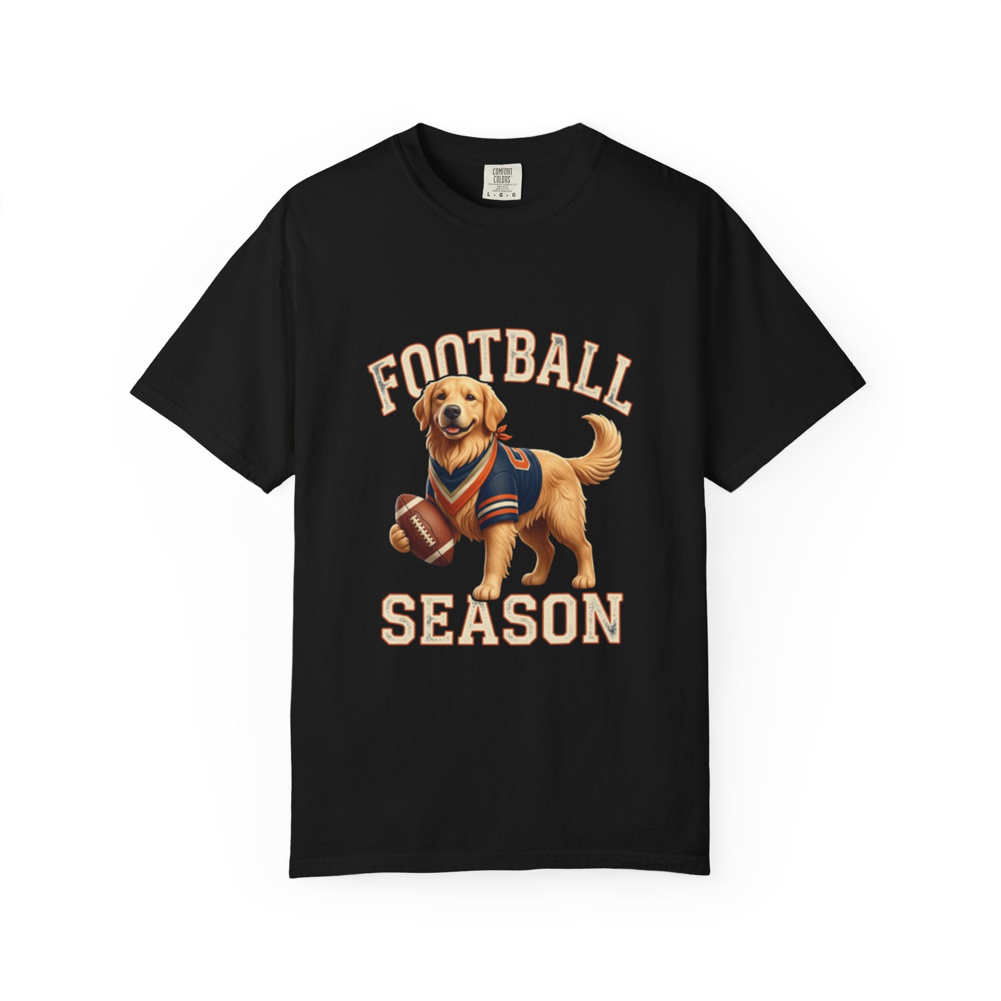Football Season T-Shirt — Golden Retriever with Football