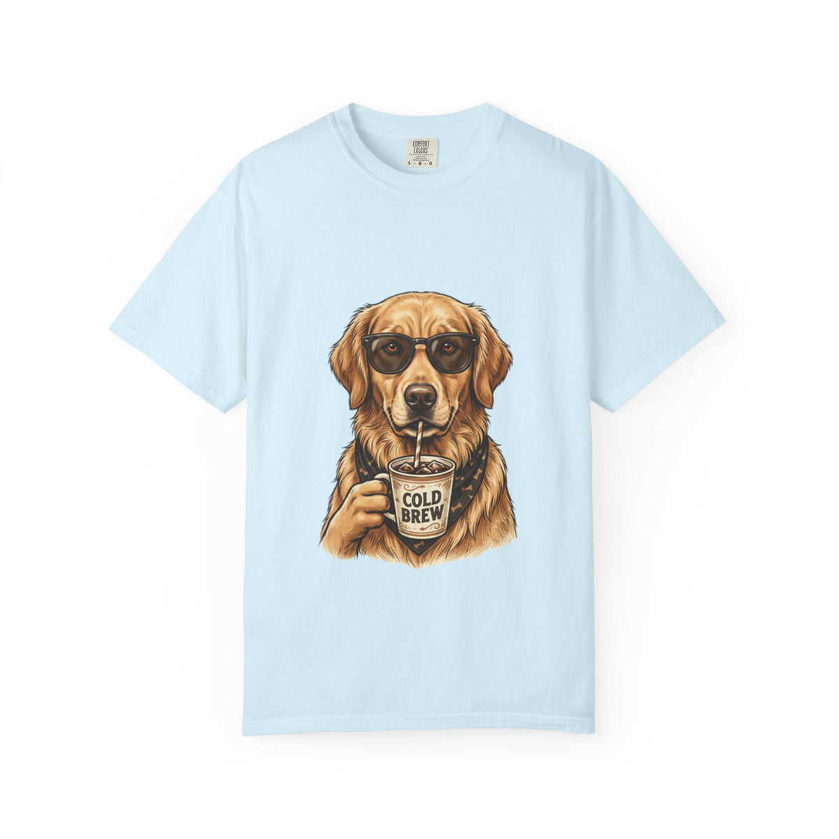 Cold Brew Golden Retriever T-Shirt — Dog Coffee Lover Tee