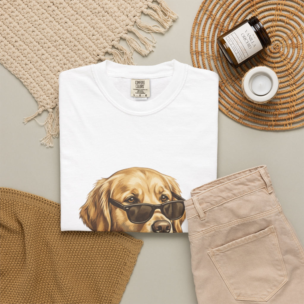 Bruh Sunglasses Golden Retriever T-Shirt