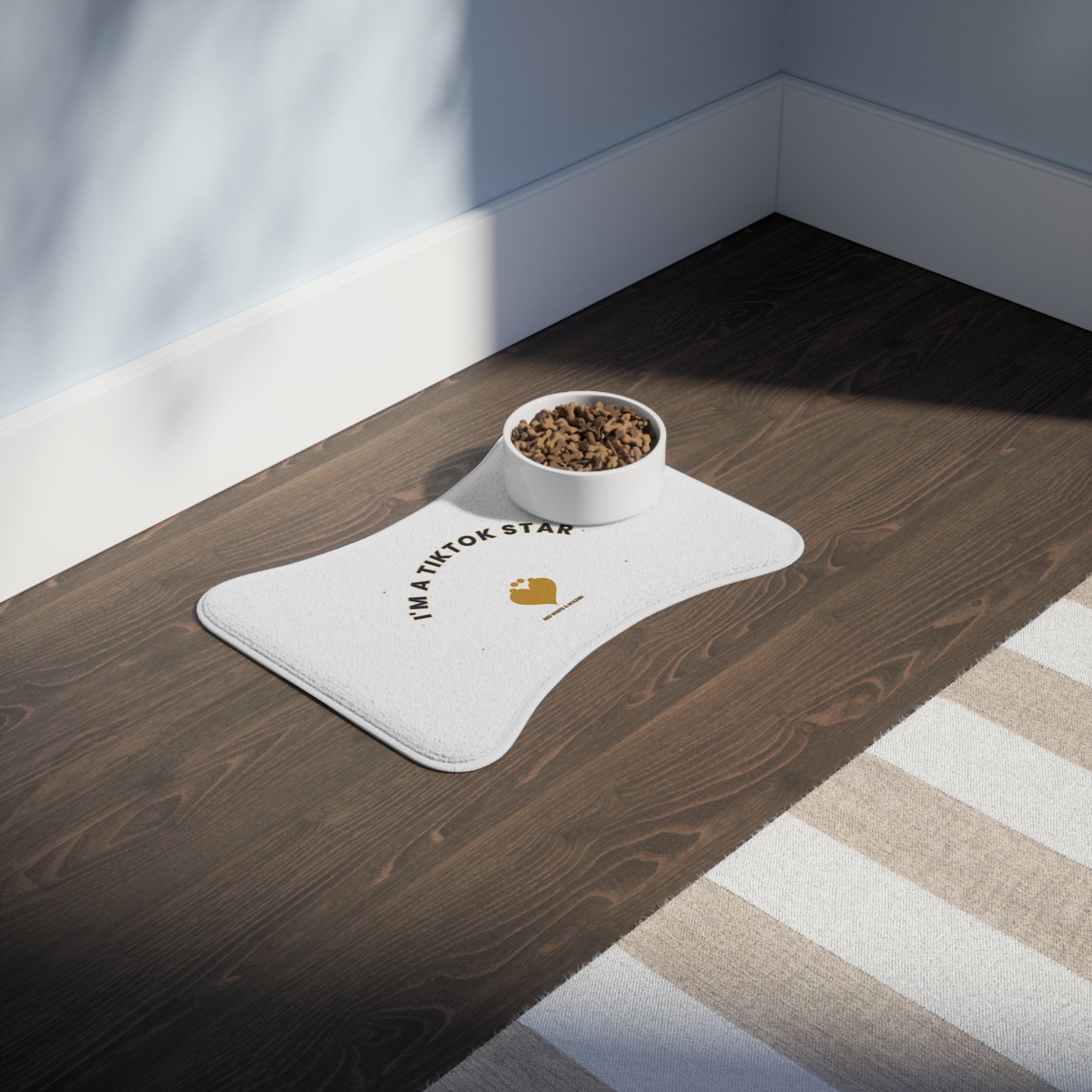 Pet Feeding Mat — "I'm a TikTok Star" Non-Slip Food & Water Placemat