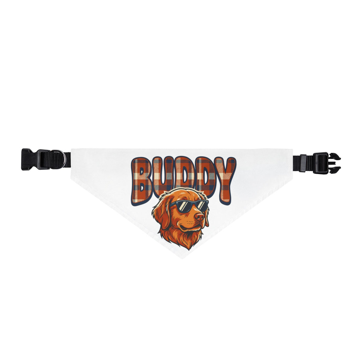 Clip-On Pet Bandana — 'Buddy' Sunglasses Dog Graphic