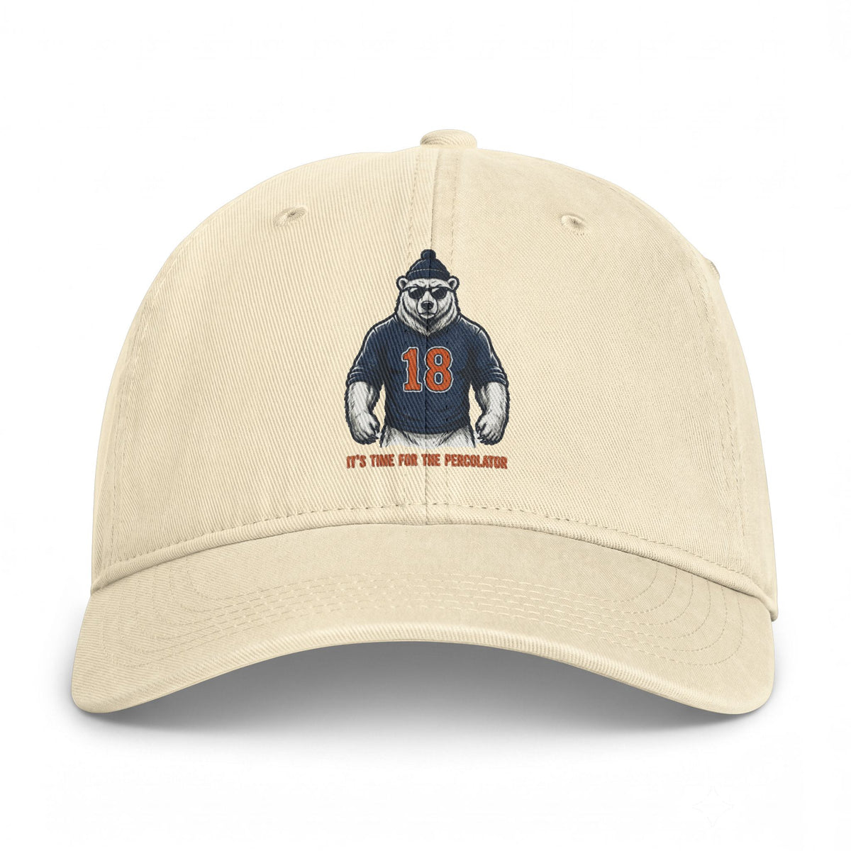 Bear Baseball Dad Cap — '18' Coastal Washed Baseball Hat