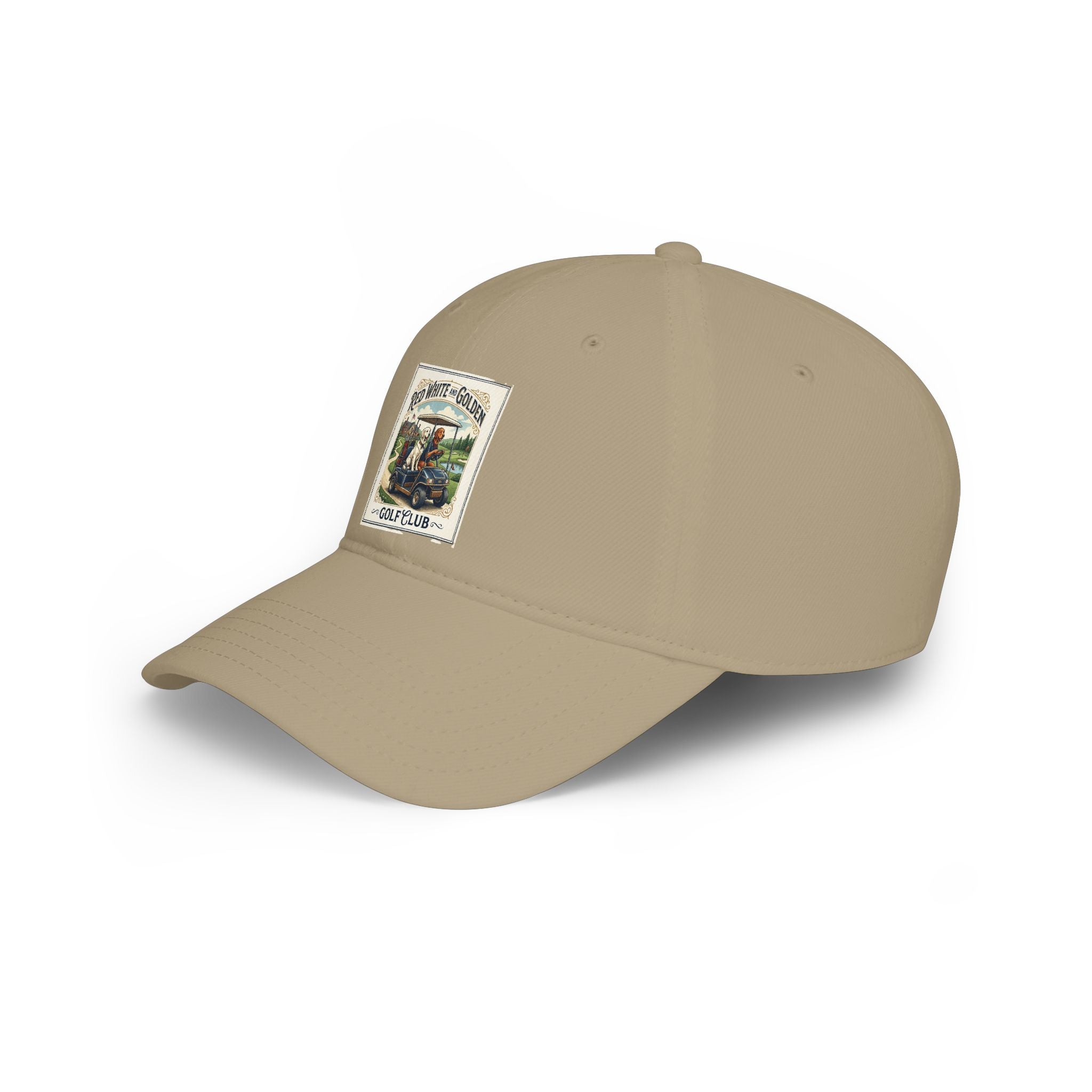 Vintage Golf Club Patch Cap - 'Red White & Golden' Low Profile Baseball Hat
