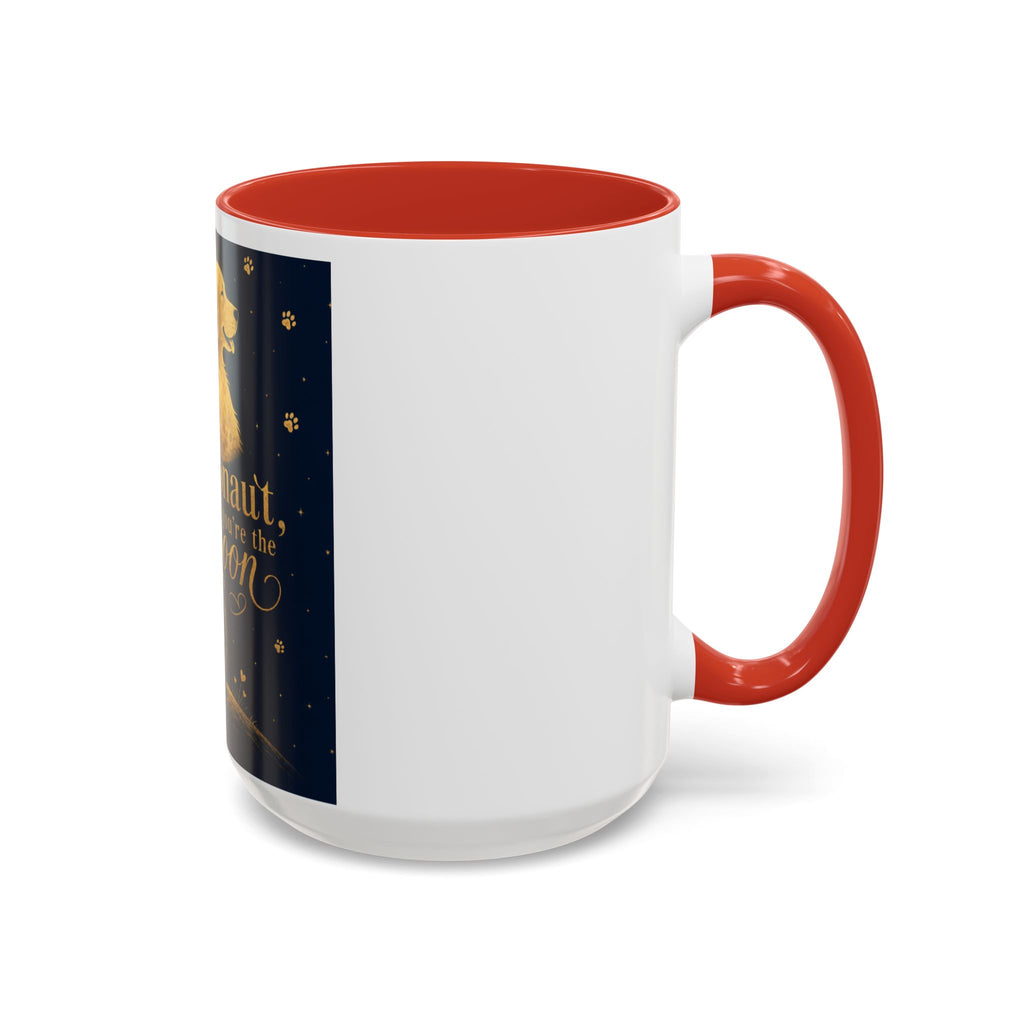 Accent Coffee Mug — “I’m an Astronaut, You’re the Moon” Dog Moonlight Design