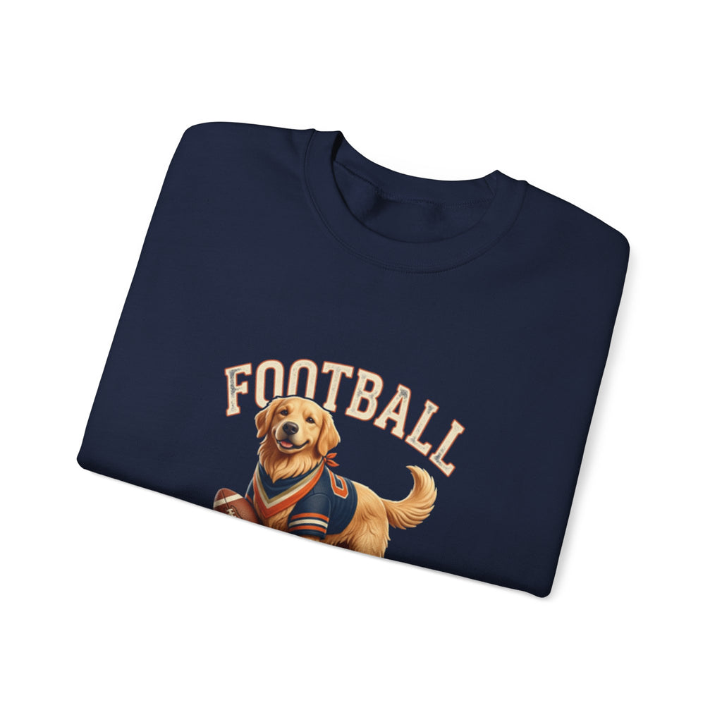 Football Season Sweatshirt — Cute Golden Retriever Dog Jersey Crewneck