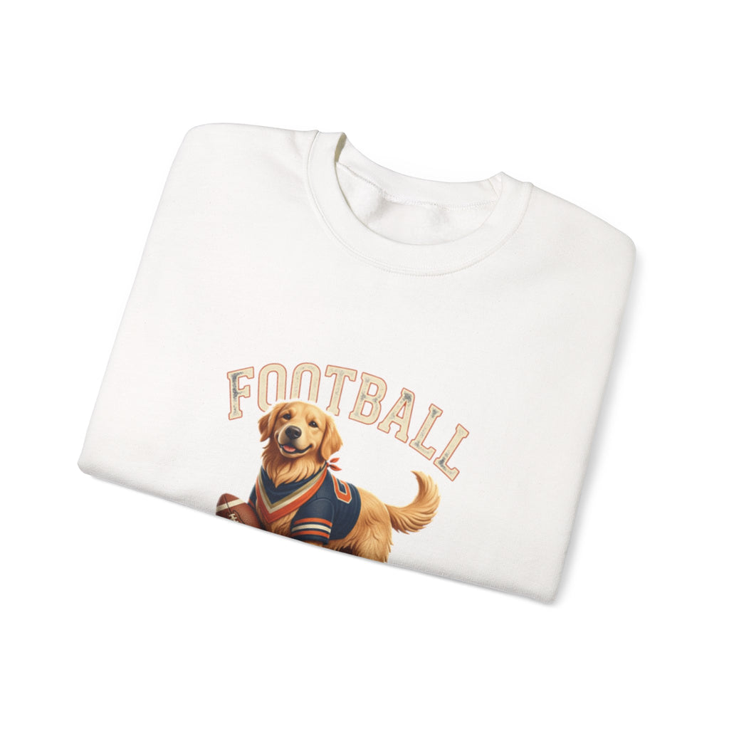 Football Season Sweatshirt — Cute Golden Retriever Dog Jersey Crewneck