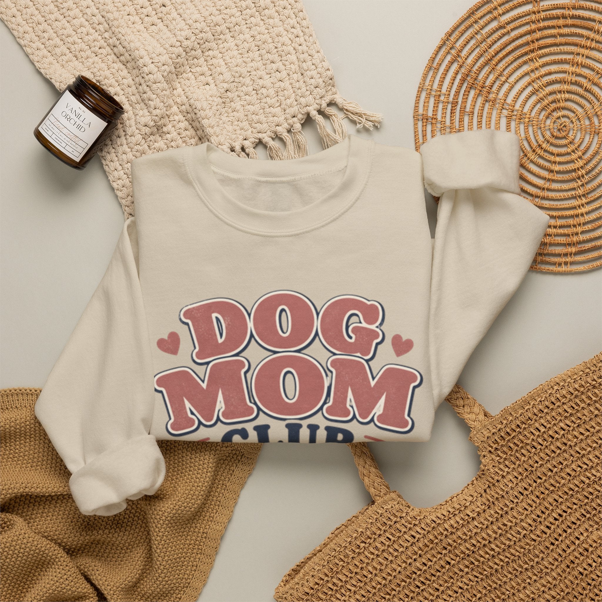 Dog Mom Club Sweatshirt — Cozy Crewneck for Dog Lovers