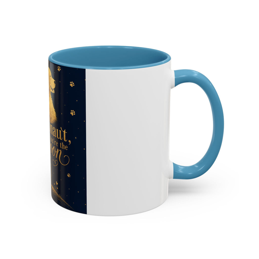 Accent Coffee Mug — “I’m an Astronaut, You’re the Moon” Dog Moonlight Design