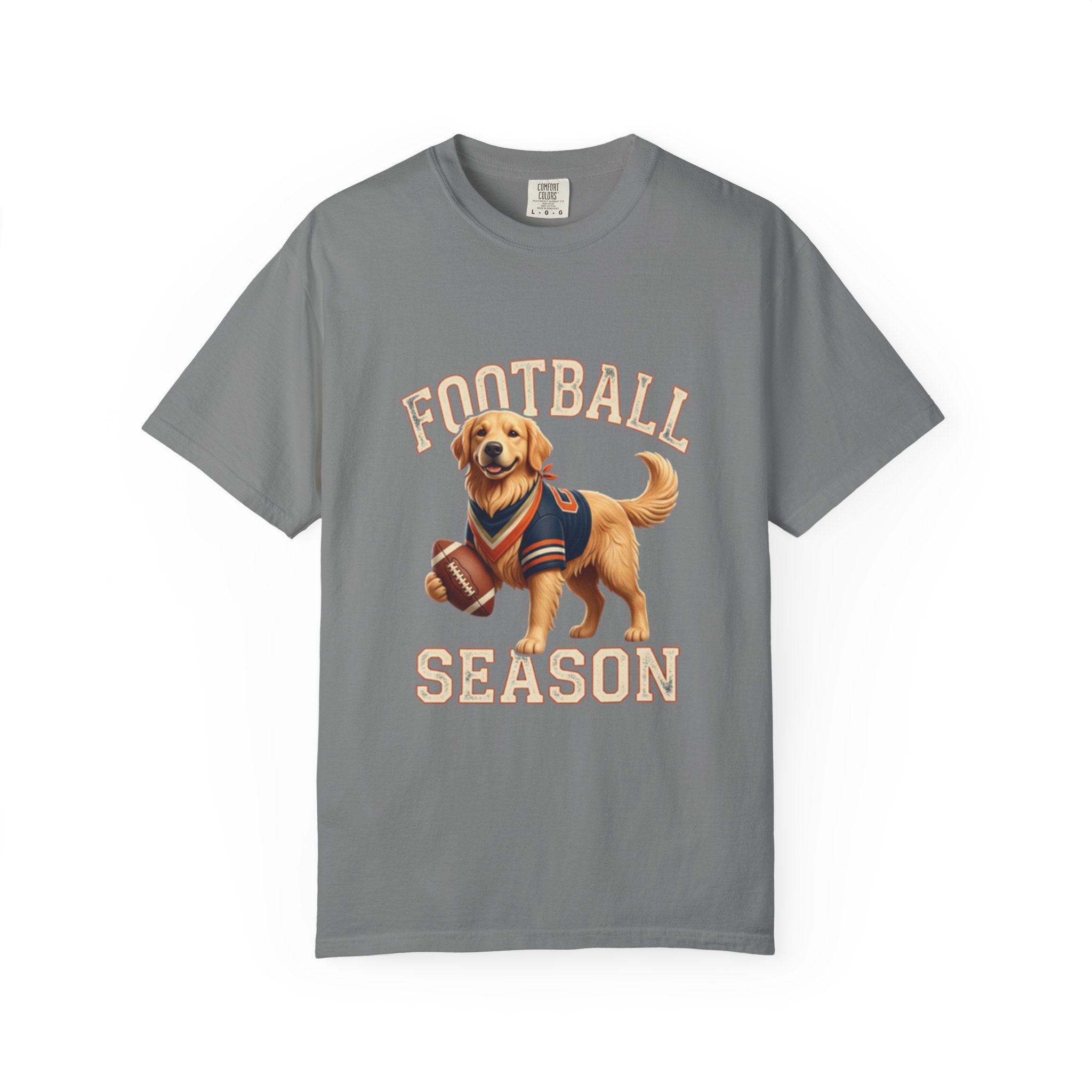 Football Season T-Shirt — Golden Retriever with Football