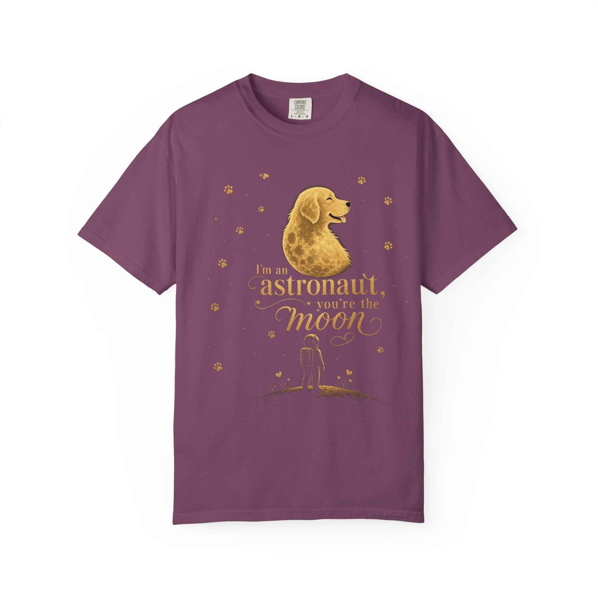 Astronaut & Moon Dog T-Shirt — "I'm an Astronaut, You're the Moon" Cute Space Dog Tee