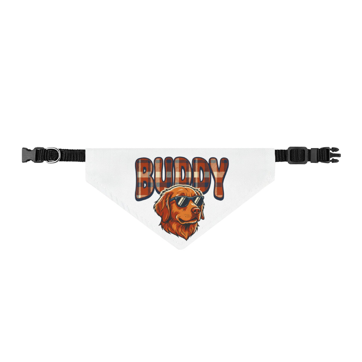 Clip-On Pet Bandana — 'Buddy' Sunglasses Dog Graphic