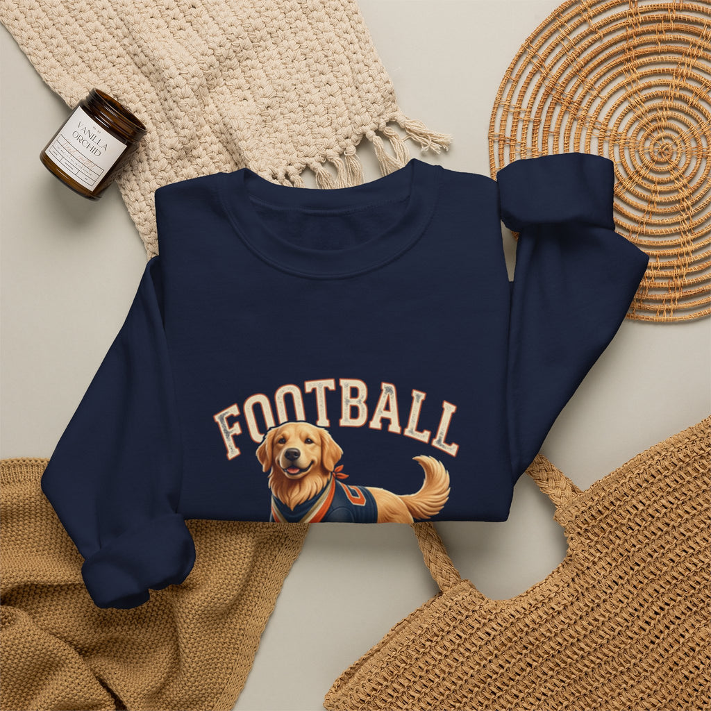 Football Season Sweatshirt — Cute Golden Retriever Dog Jersey Crewneck