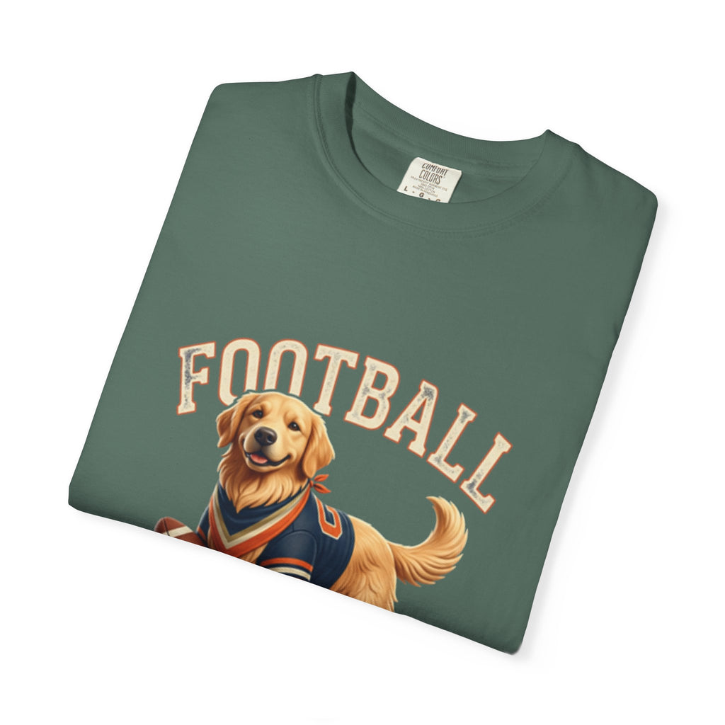 Football Season T-Shirt — Golden Retriever with Football