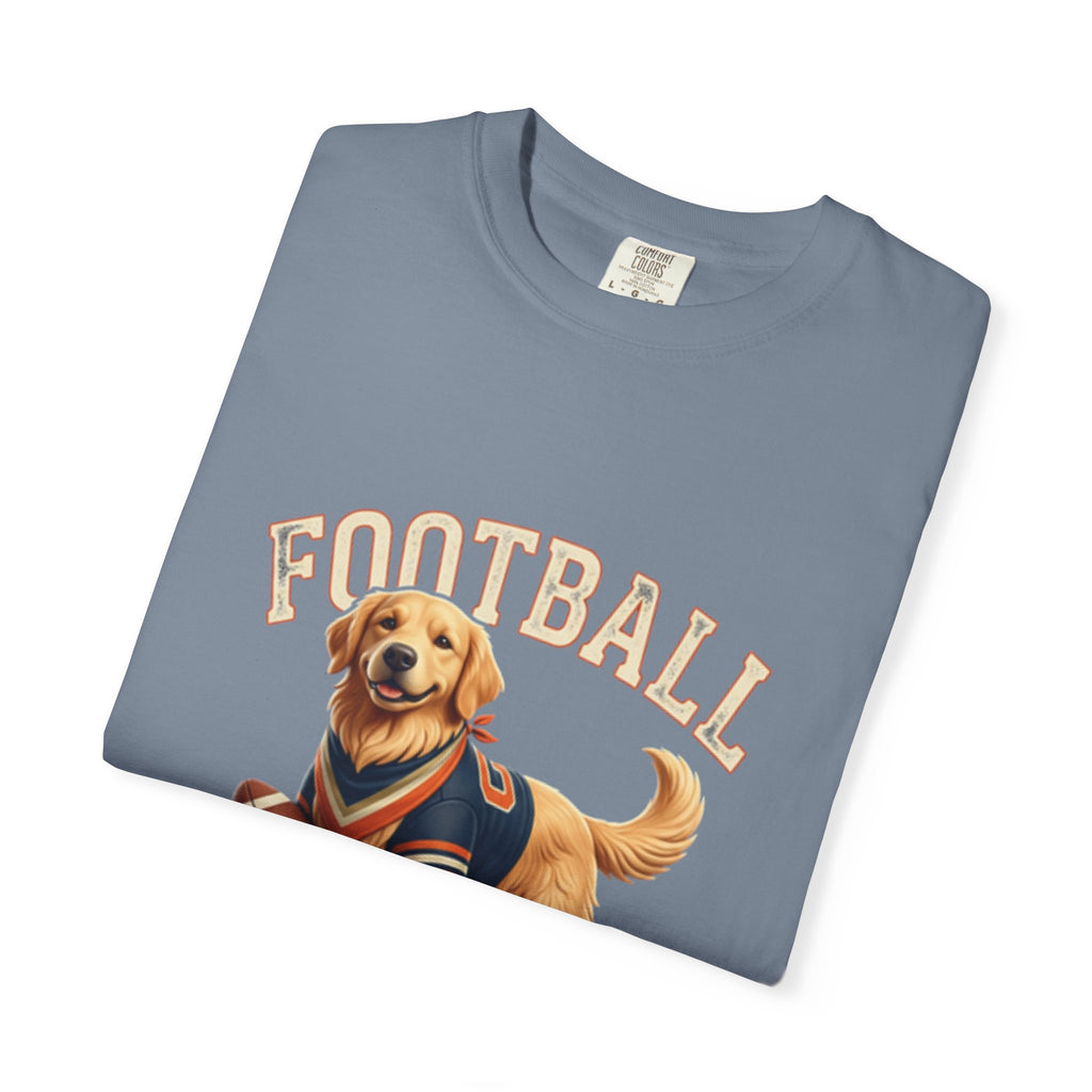 Football Season T-Shirt — Golden Retriever with Football