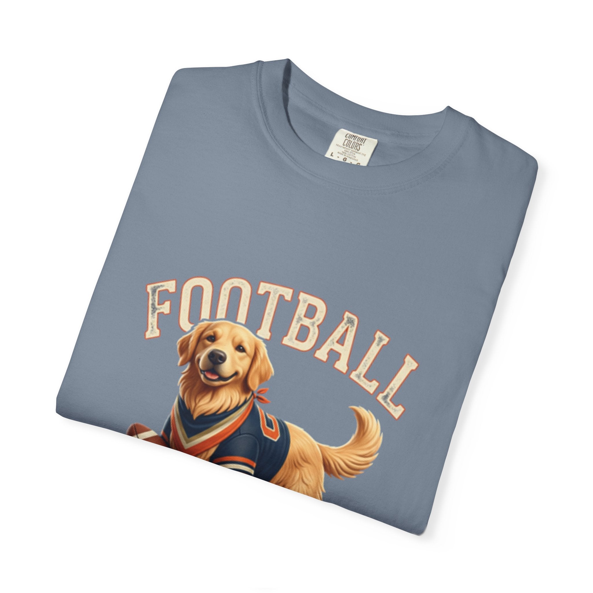 Football Season T-Shirt — Golden Retriever with Football