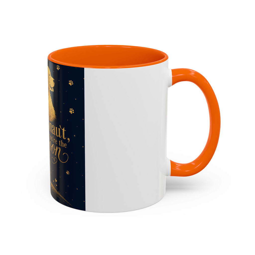 Accent Coffee Mug — “I’m an Astronaut, You’re the Moon” Dog Moonlight Design