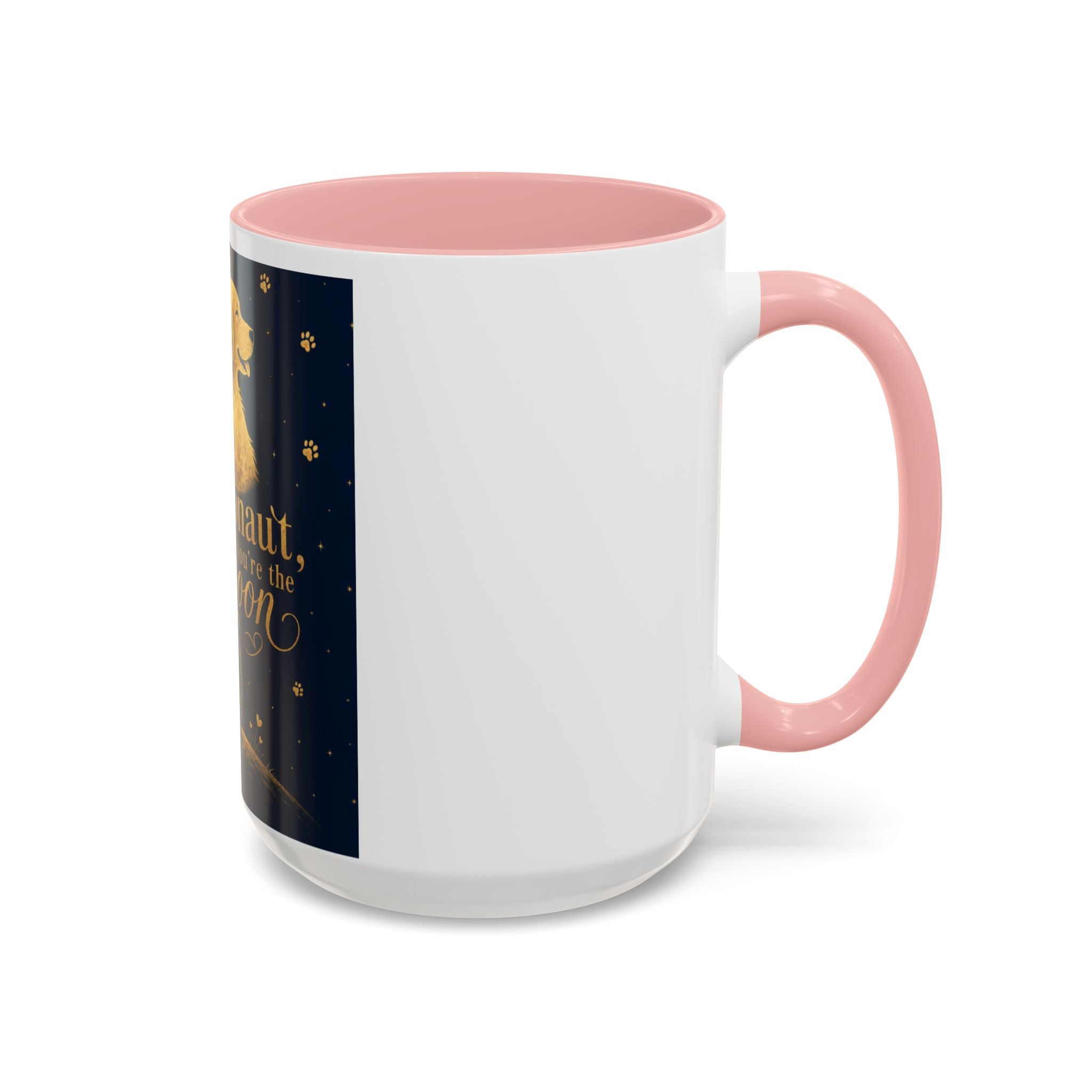 Accent Coffee Mug — “I’m an Astronaut, You’re the Moon” Dog Moonlight Design
