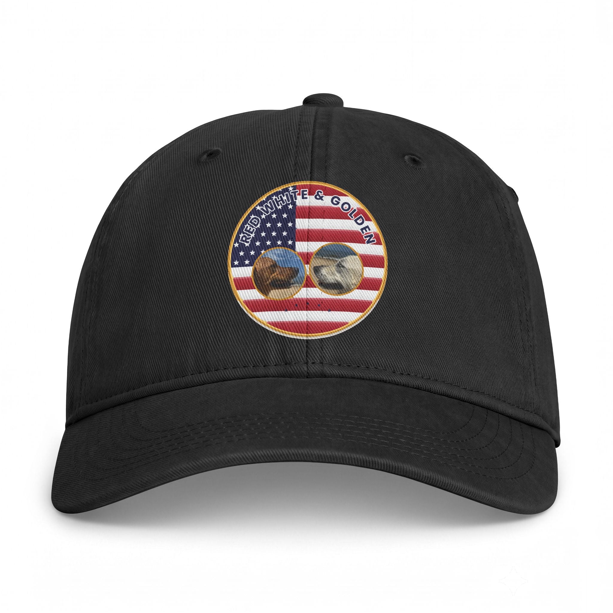 Golf & Golfers American Flag Patch Cap — Coastal Washed Baseball Hat