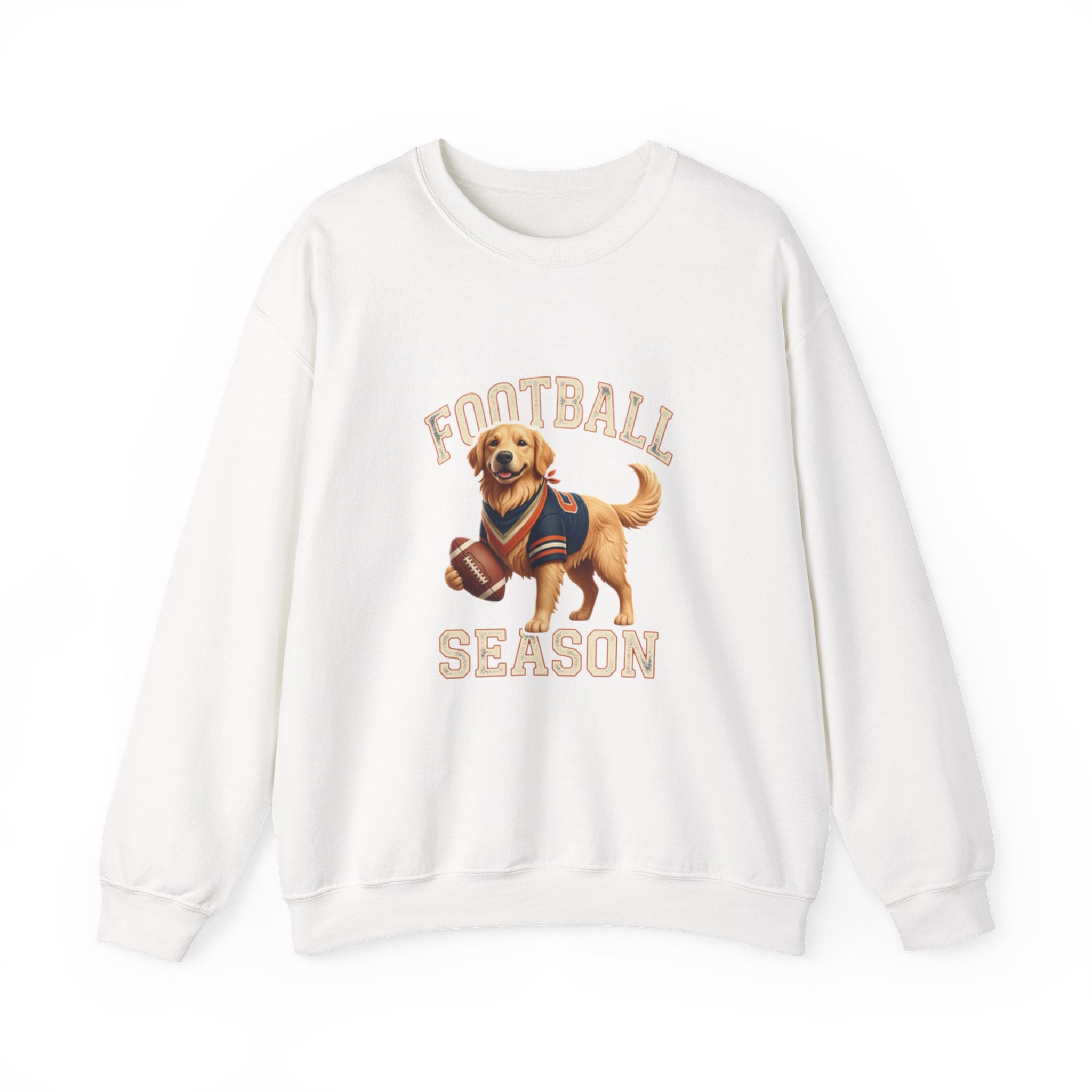 Football Season Sweatshirt — Cute Golden Retriever Dog Jersey Crewneck