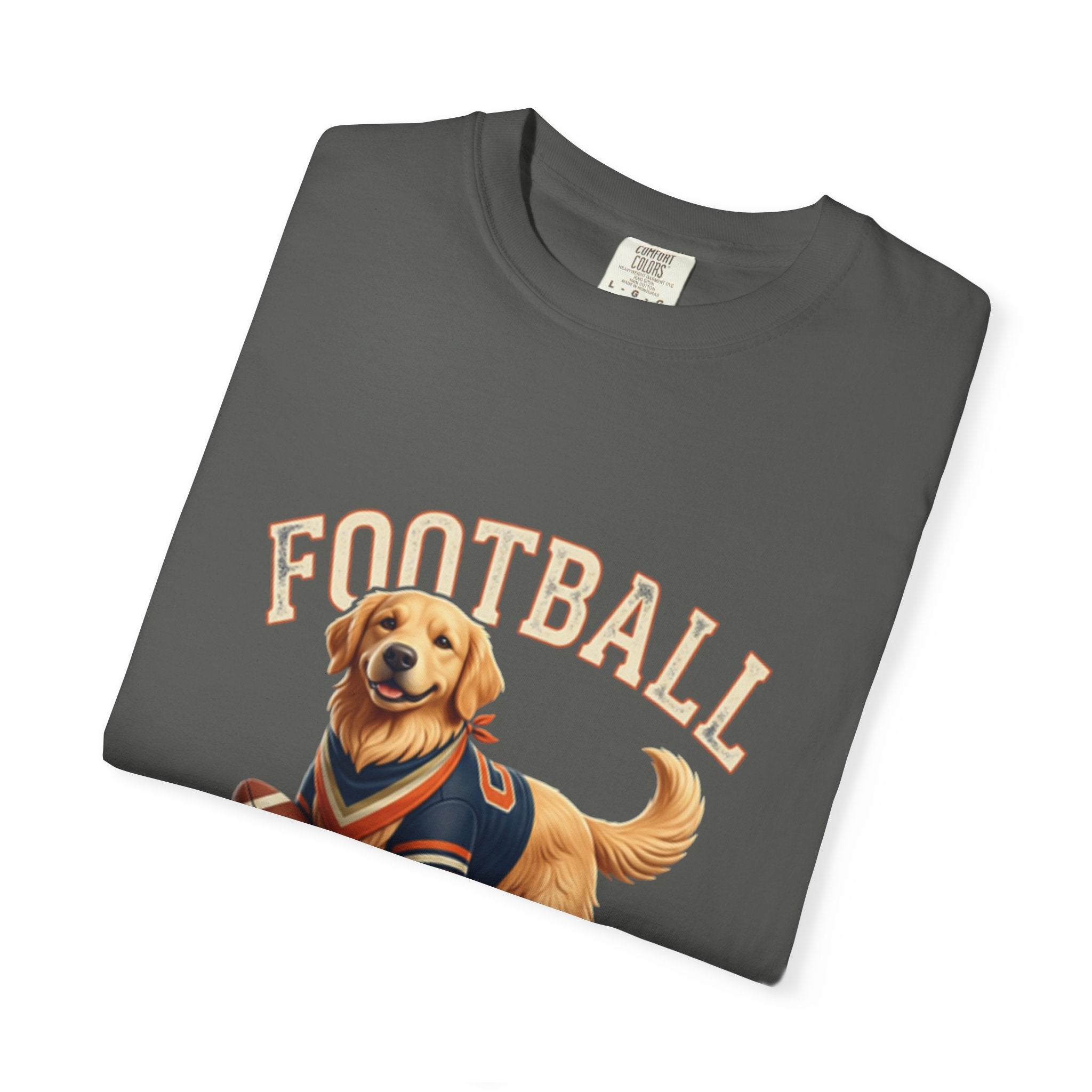 Football Season T-Shirt — Golden Retriever with Football