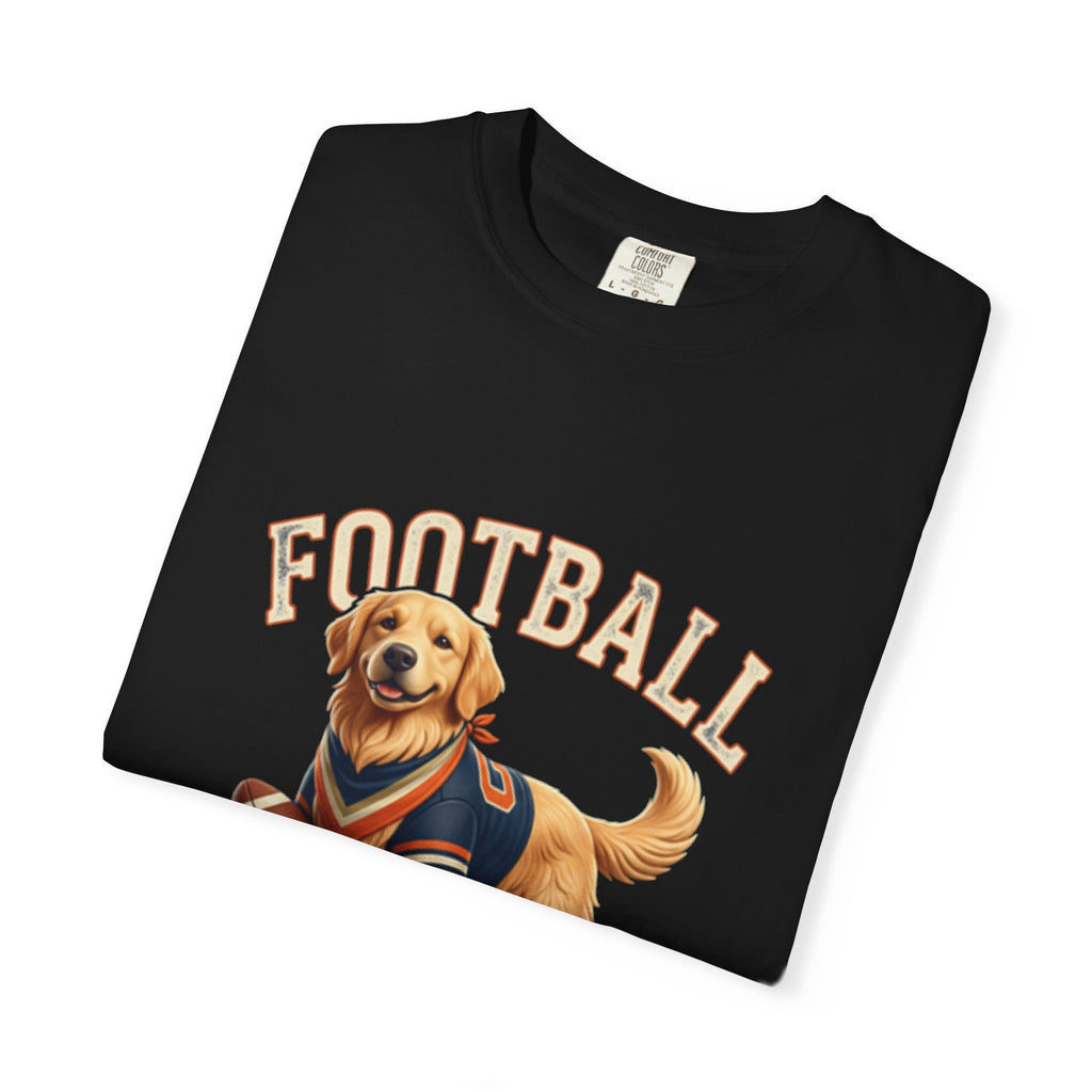 Football Season T-Shirt — Golden Retriever with Football