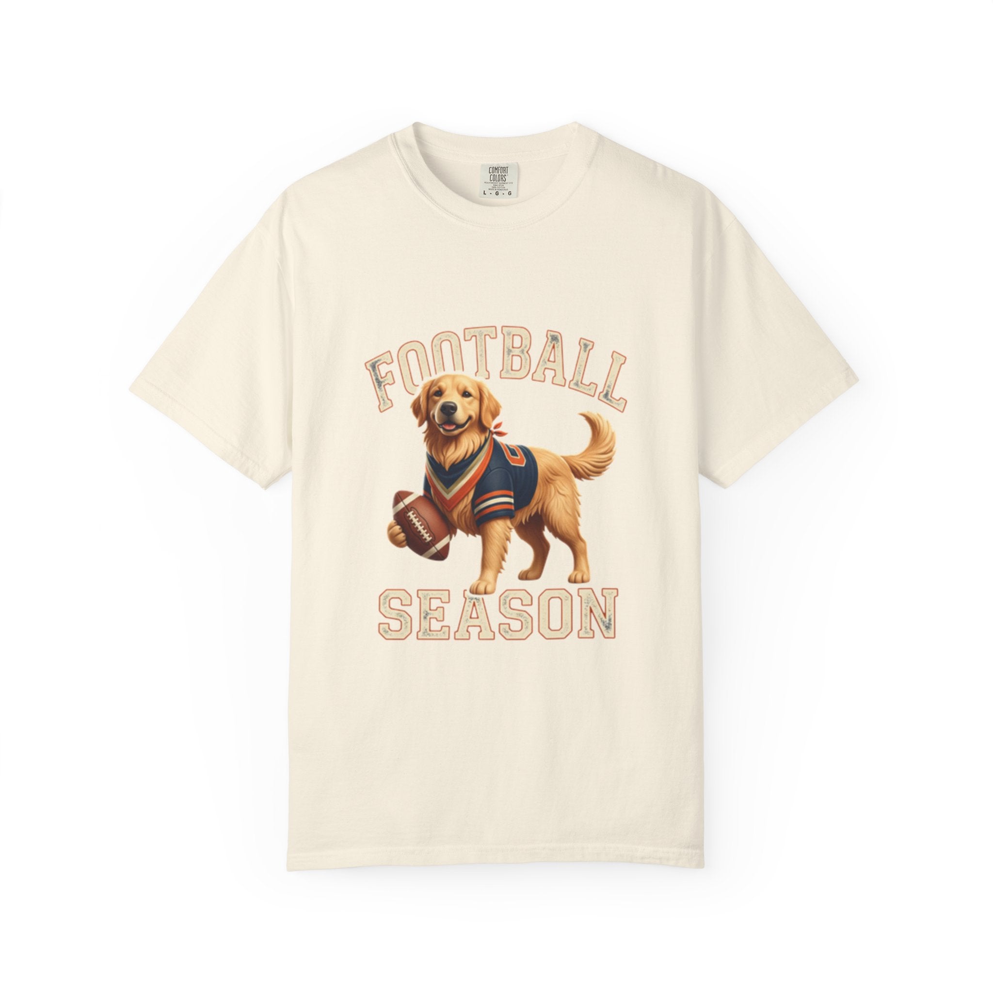 Football Season T-Shirt — Golden Retriever with Football