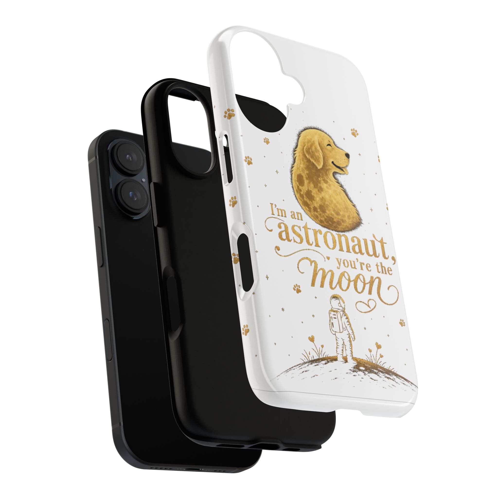 Phone Case — "I’m an Astronaut, You’re the Moon" Golden Retriever Dog Design