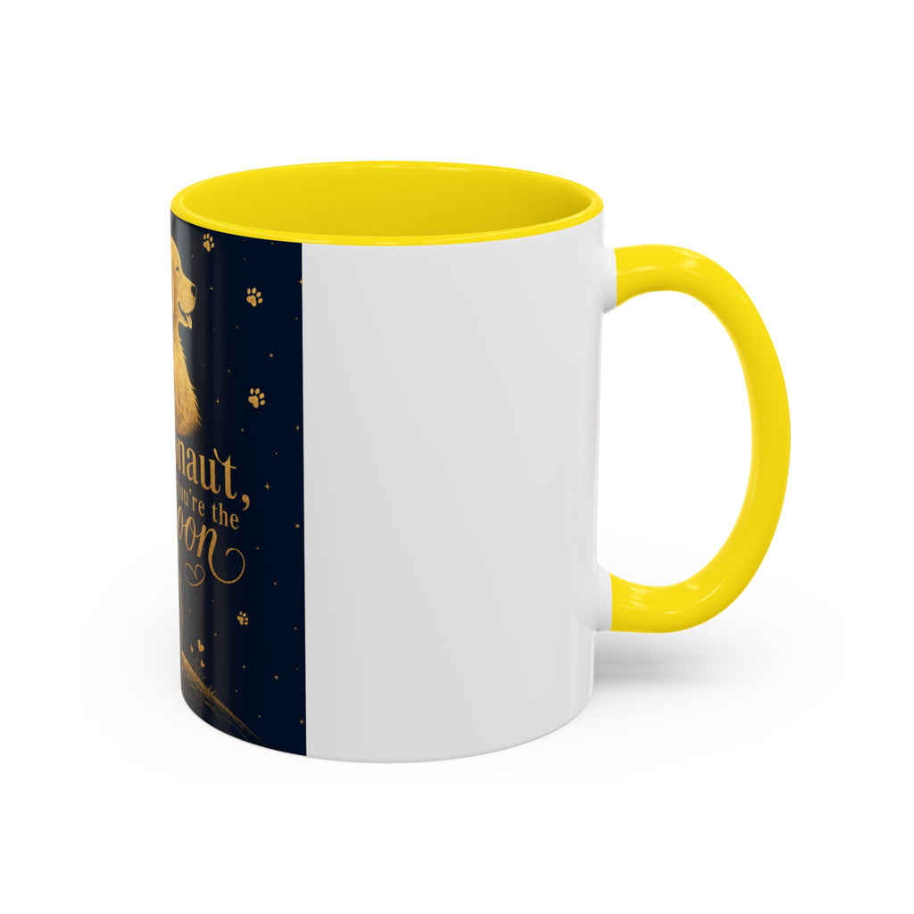 Accent Coffee Mug — “I’m an Astronaut, You’re the Moon” Dog Moonlight Design