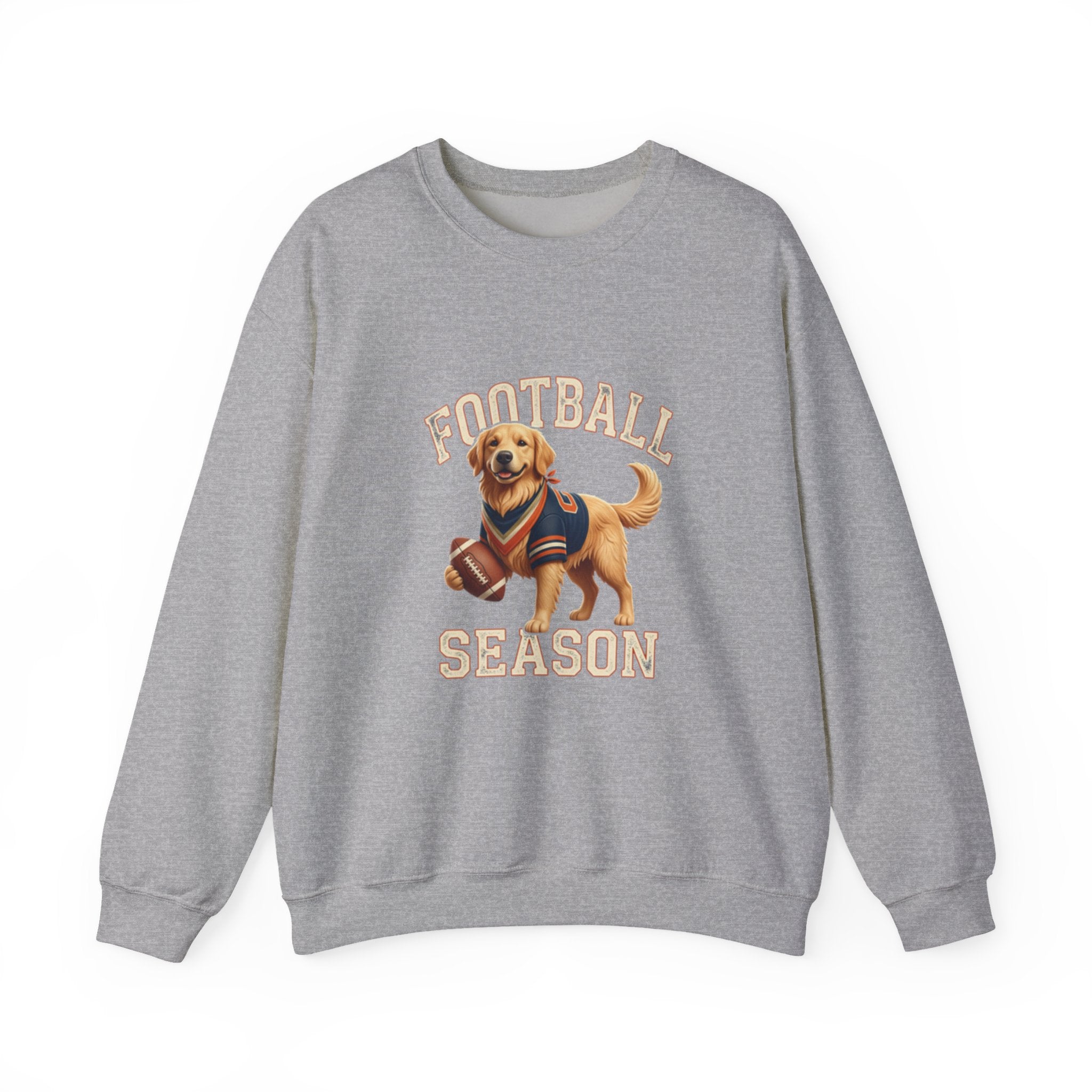 Football Season Sweatshirt — Cute Golden Retriever Dog Jersey Crewneck