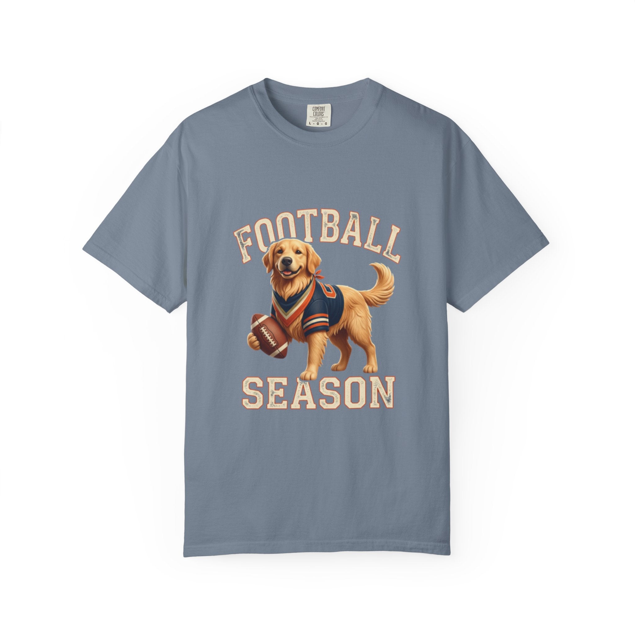 Football Season T-Shirt — Golden Retriever with Football