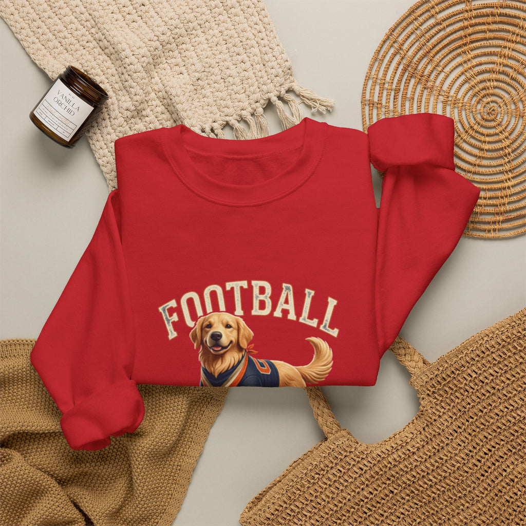 Football Season Sweatshirt — Cute Golden Retriever Dog Jersey Crewneck