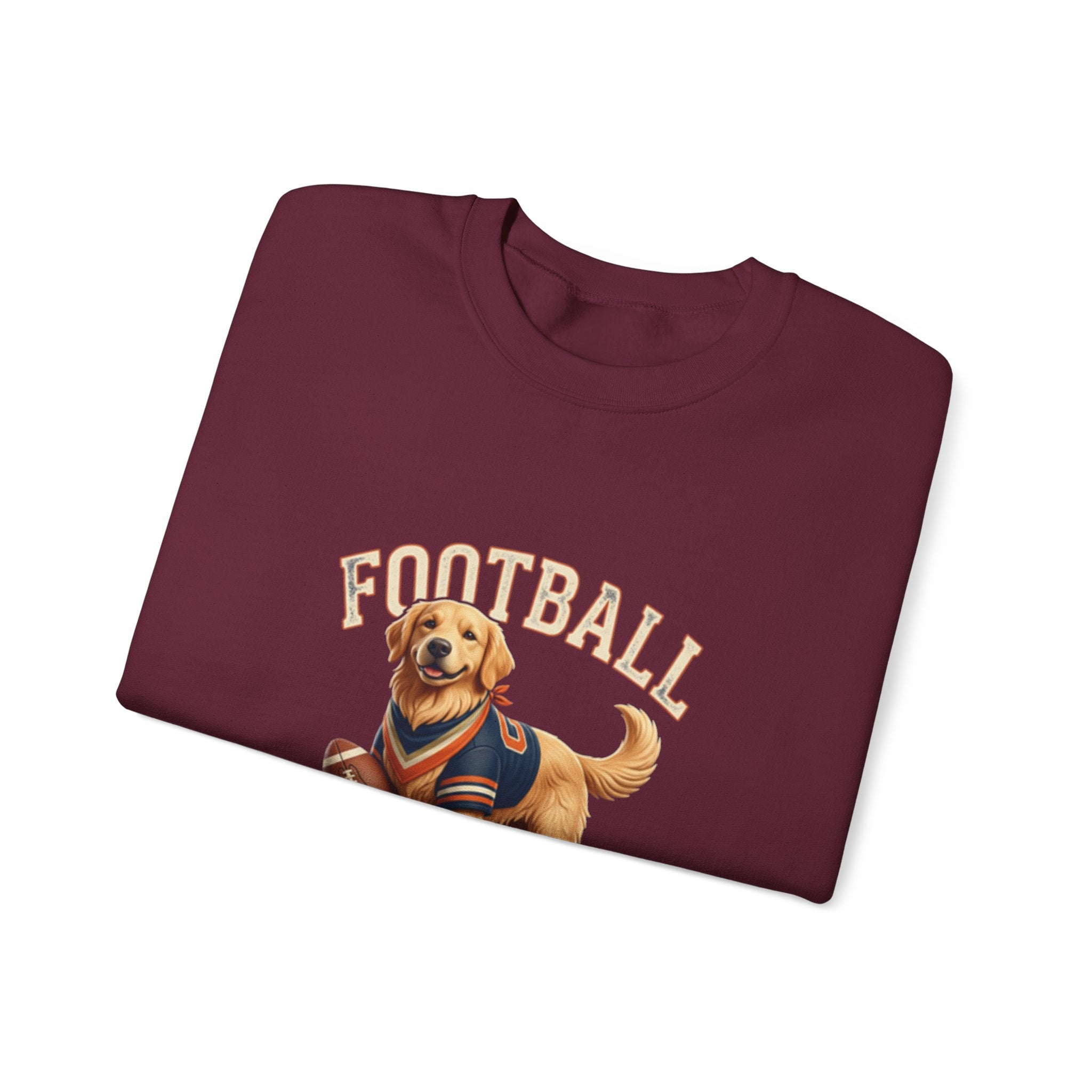 Football Season Sweatshirt — Cute Golden Retriever Dog Jersey Crewneck